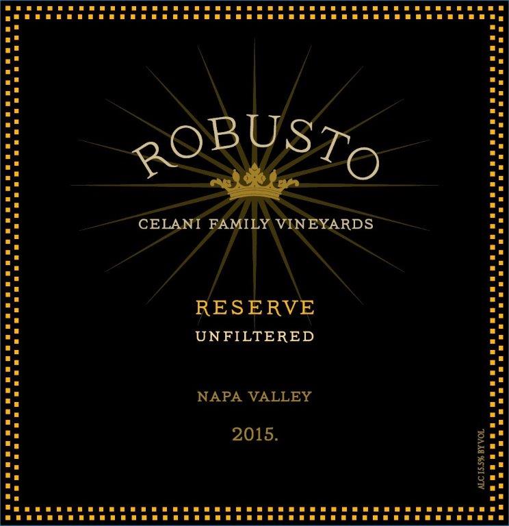 TABC label artwork for Robusto Reserve Red Wine Napa Valley