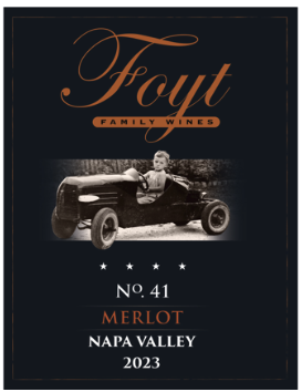 TABC label artwork for Foyt No. 41 Merlot