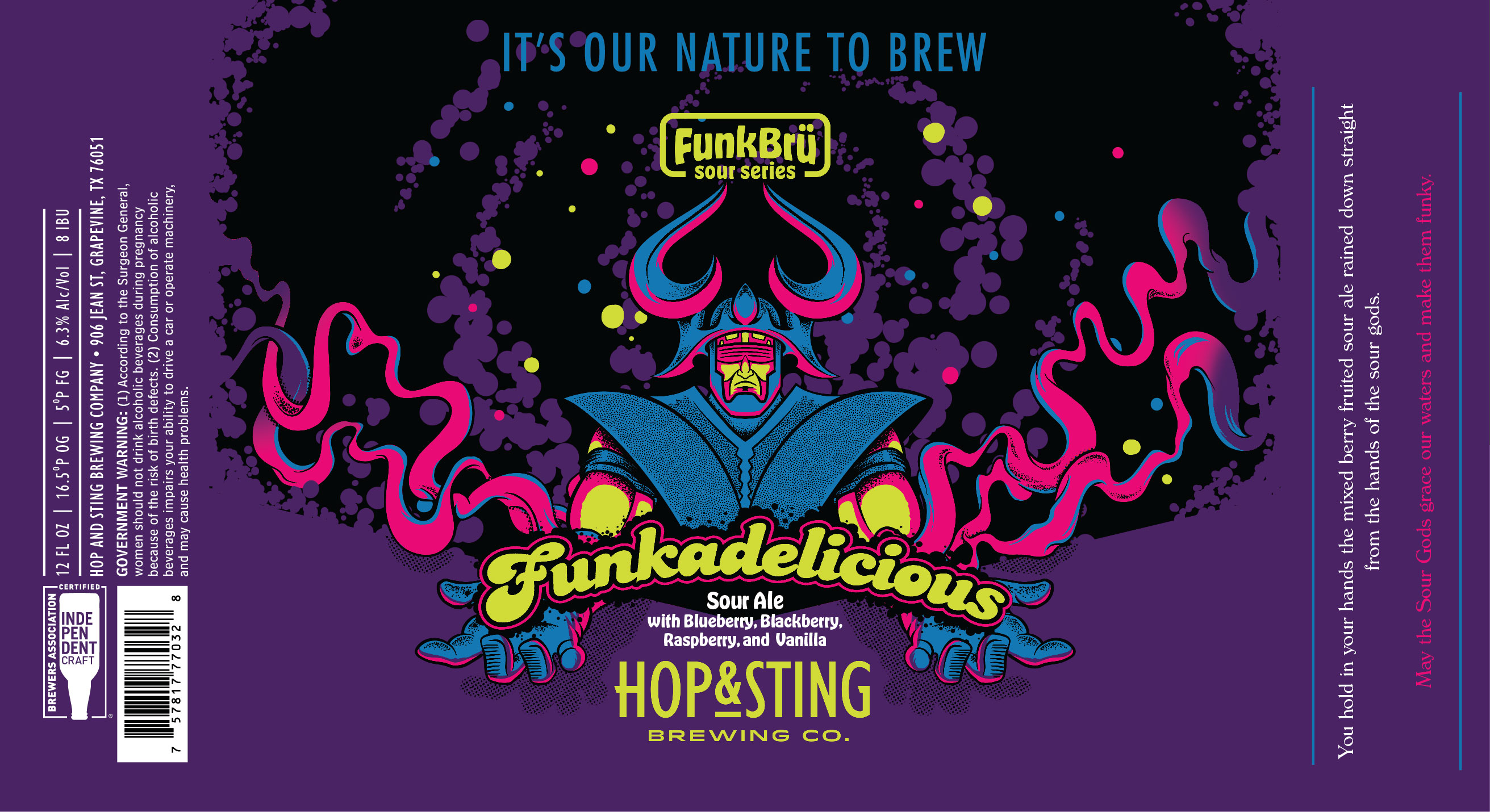 TABC label artwork for Funkadelicious