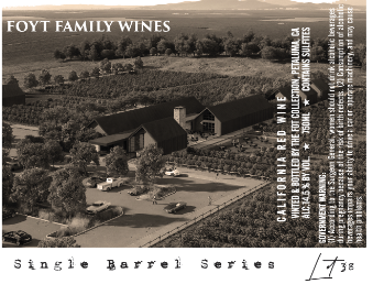 TABC label artwork for Foyt No. 38 NV Red Blend
