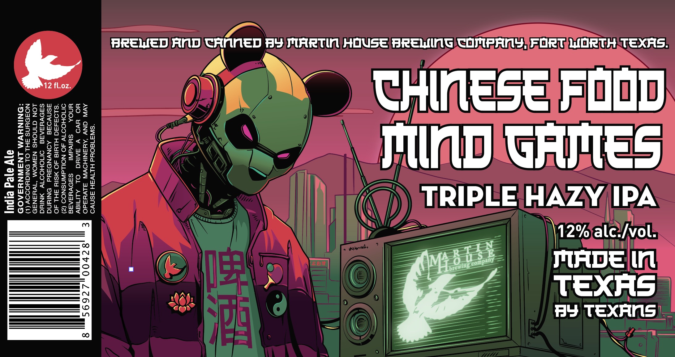 TABC label artwork for MARTIN HOUSE BREWING COMPANY CHINESE FOOD MIND GAMES