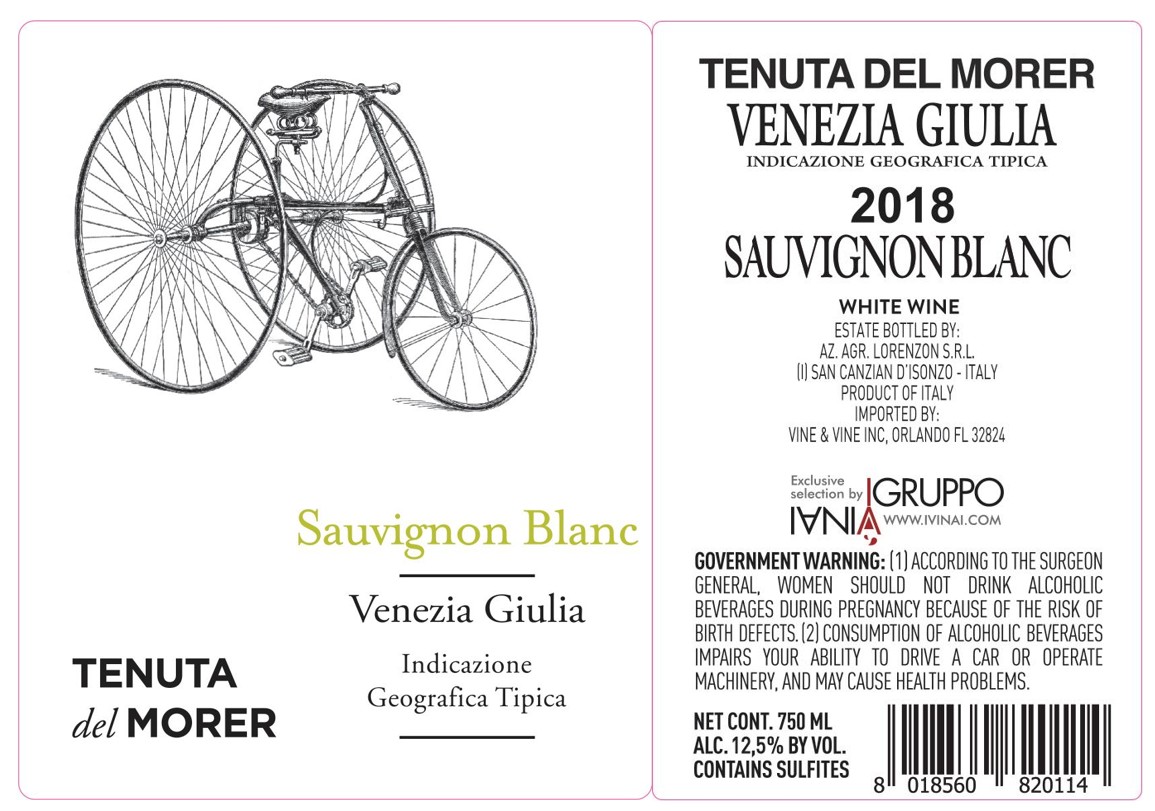 TABC label artwork for TENUTA DEL MORER SAUVIGNON BLANC