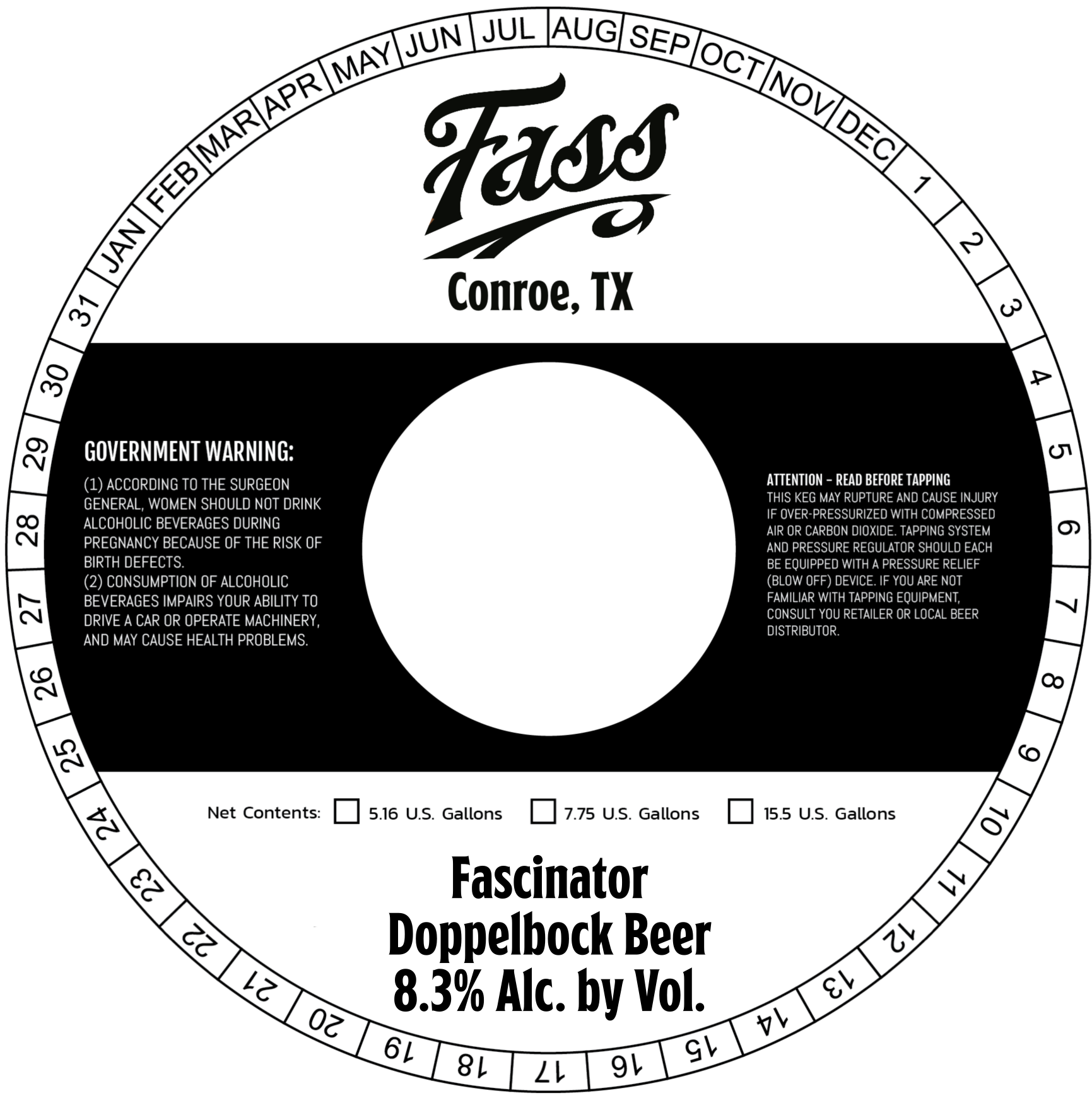 TABC label artwork for Fascinator