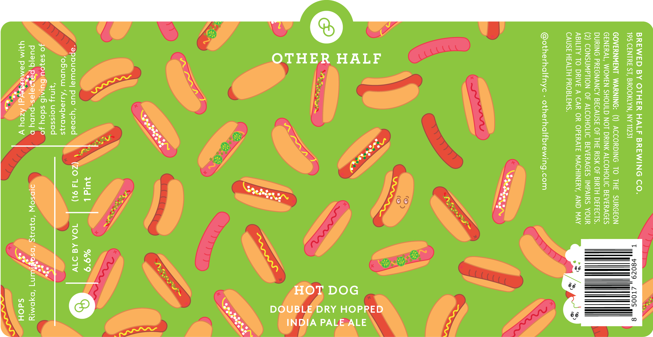 TABC label artwork for Hot Dog