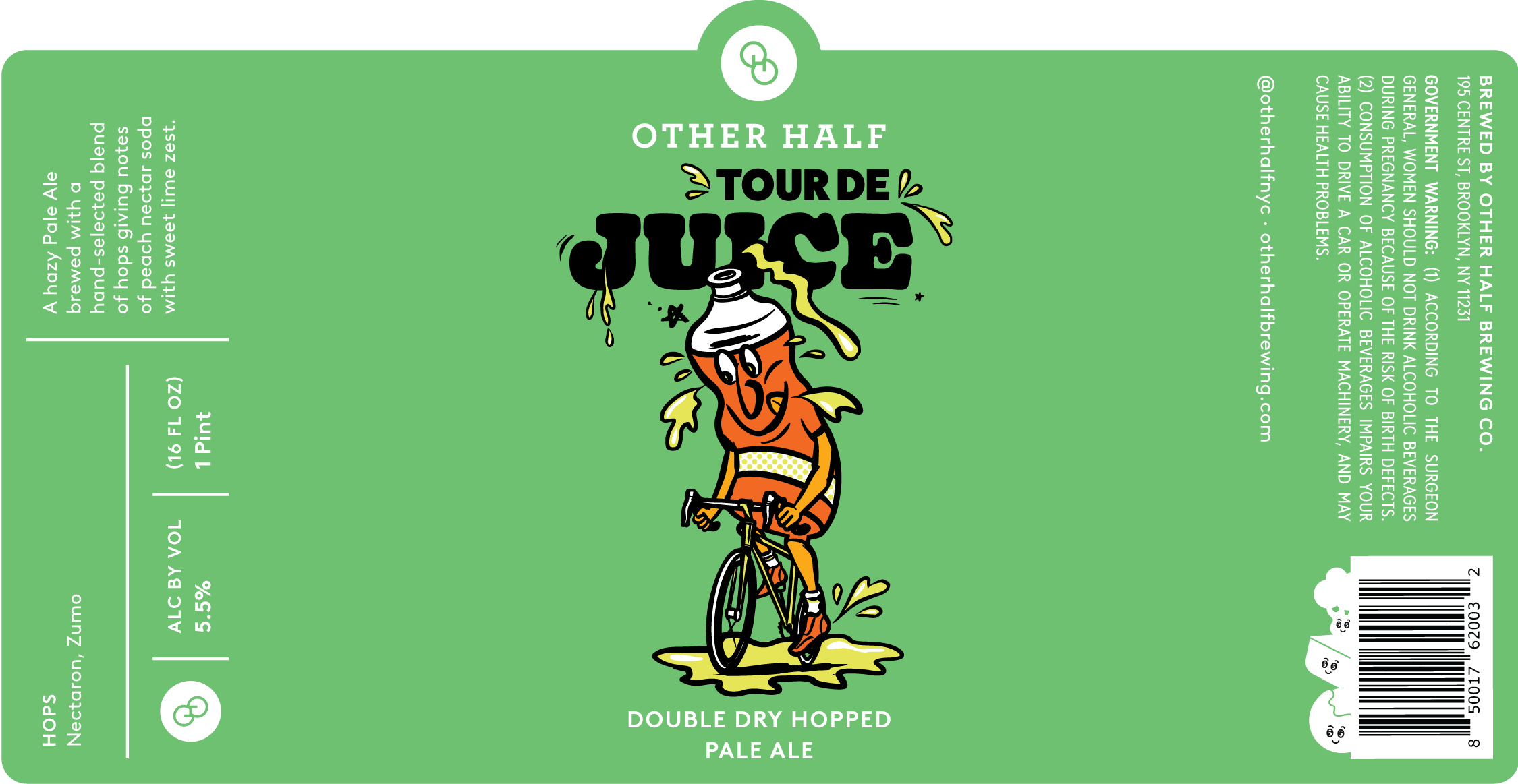 TABC label artwork for Tour de Juice