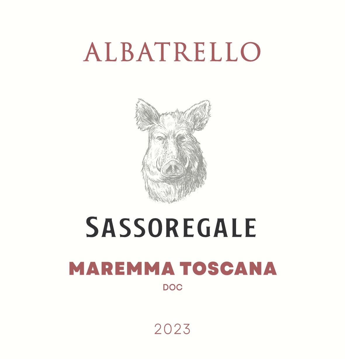 TABC label artwork for Sassoregale Albatrello Red Maremma Toscana DOC
