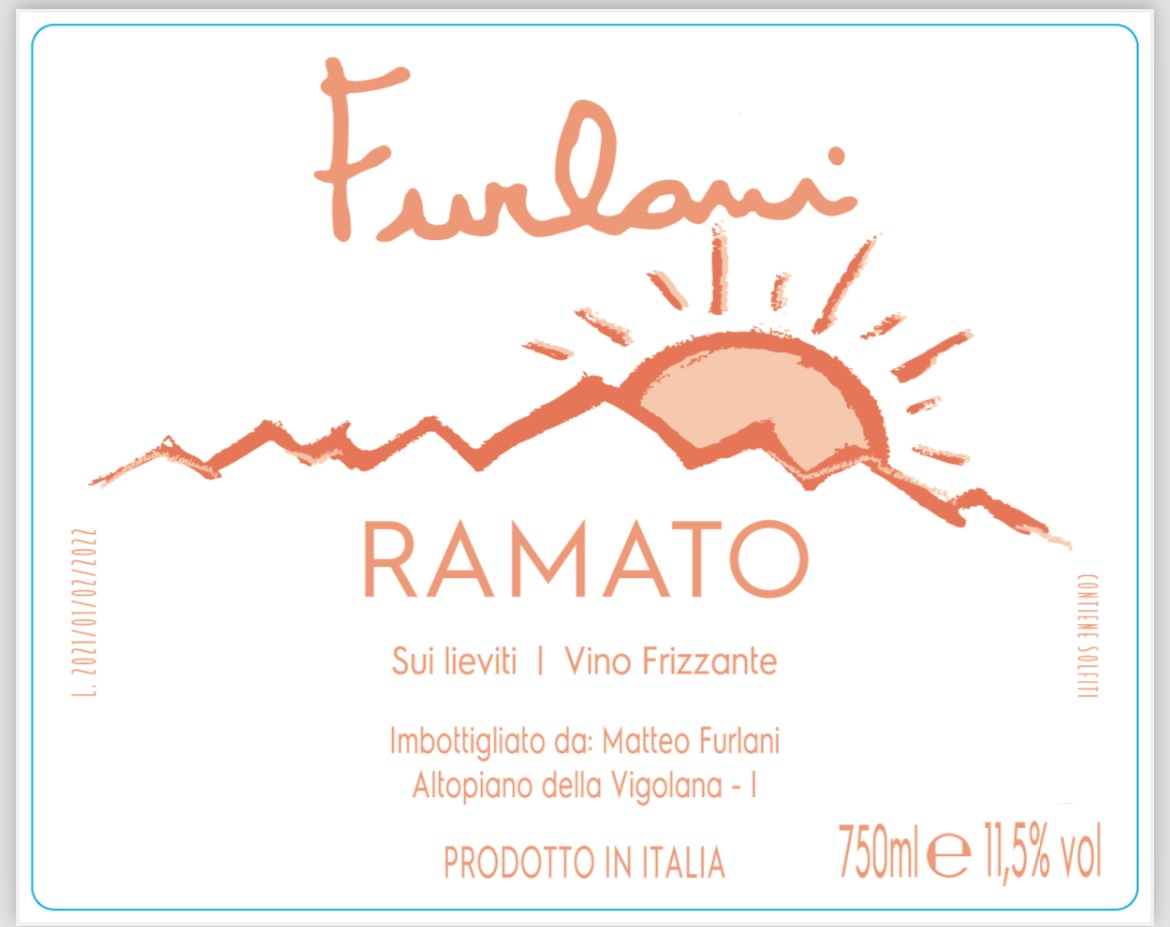 TABC label artwork for Cantina Furlani Ramato
