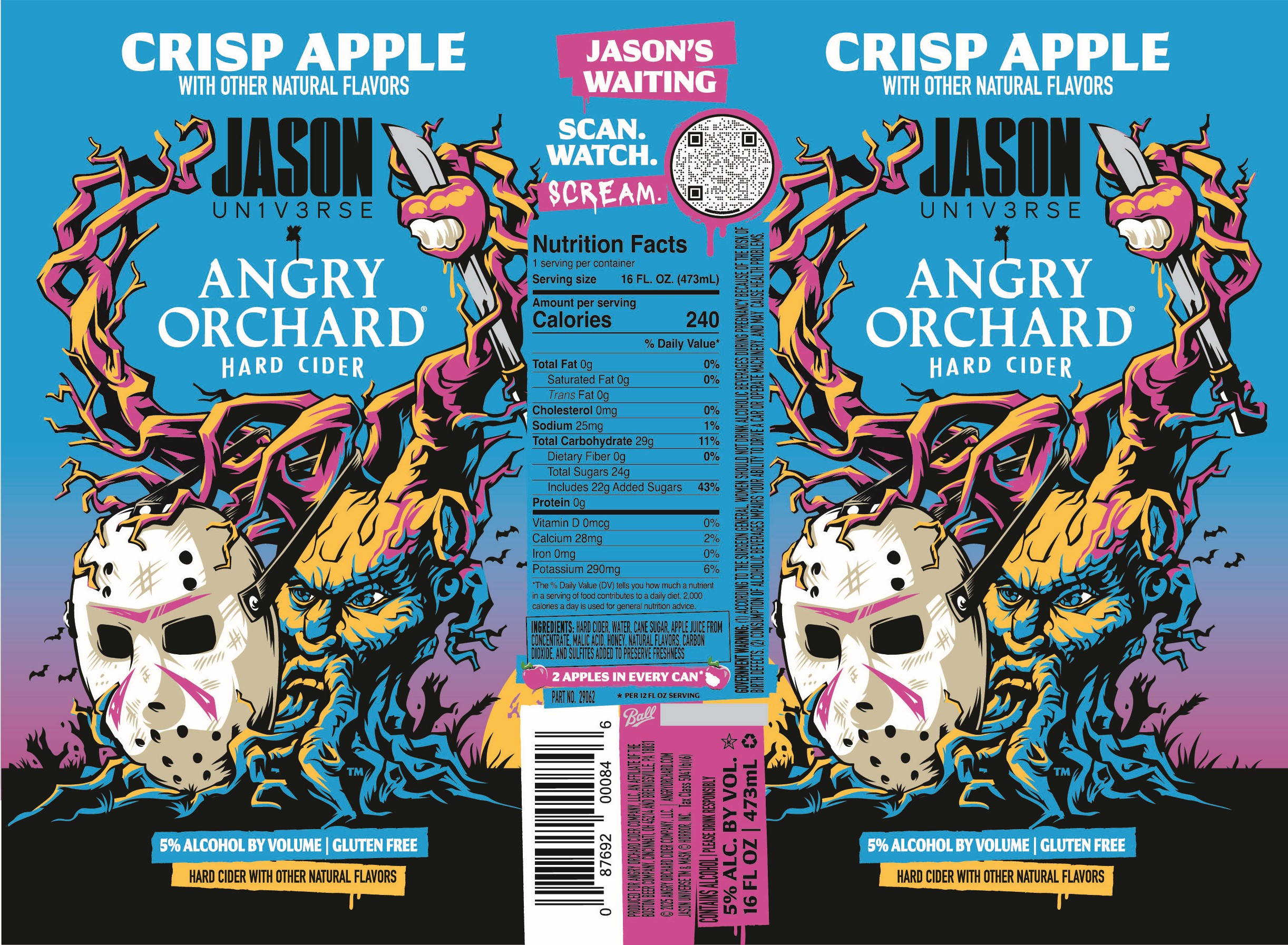 TABC label artwork for Angry Orchard Crisp Apple (16oz)