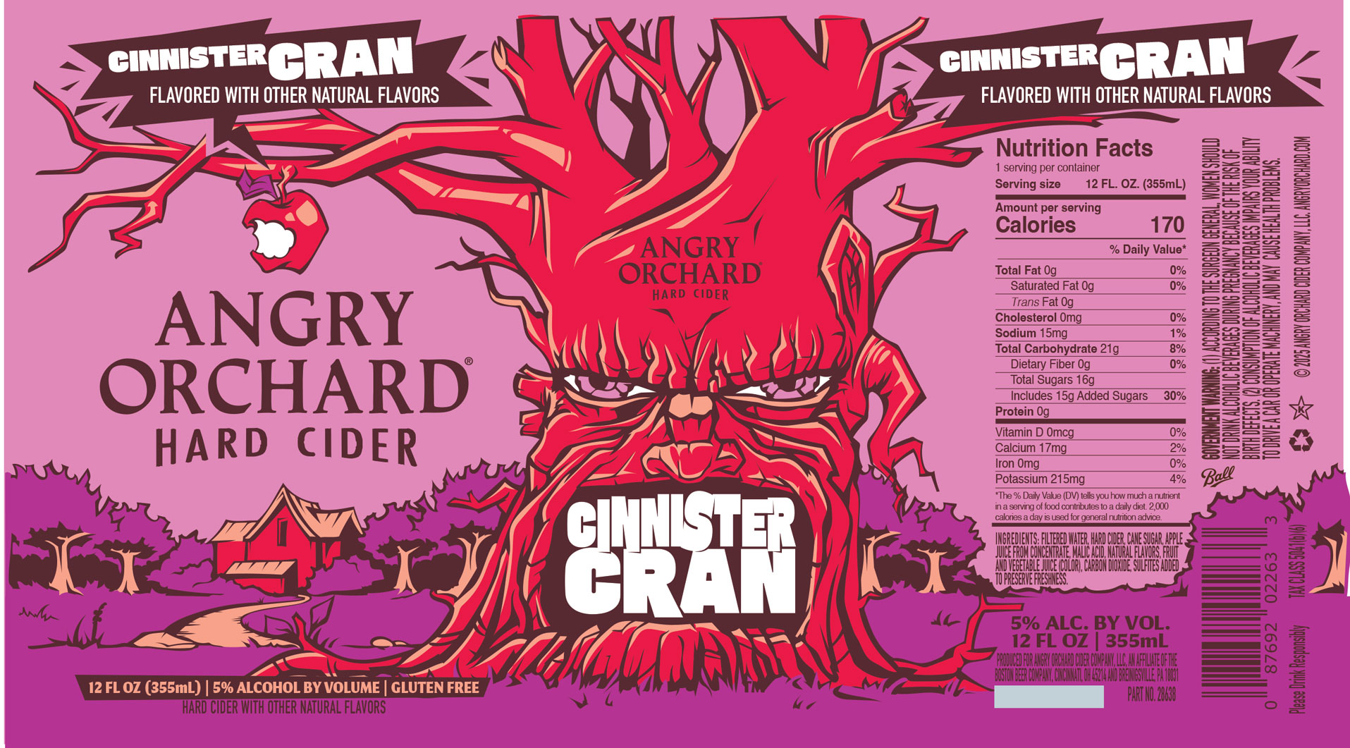 TABC label artwork for Angry Orchard Cinnister Cran