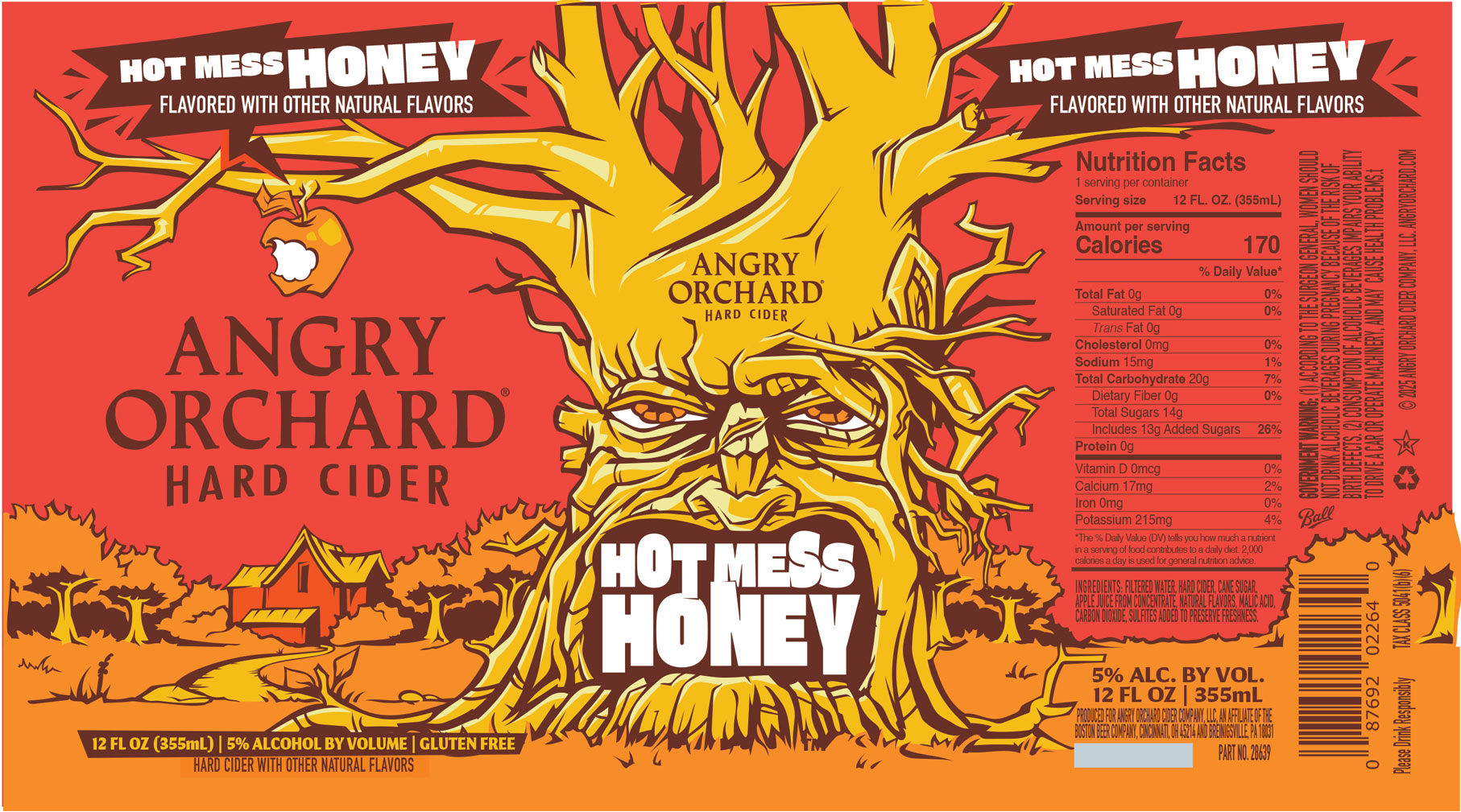 TABC label artwork for Angry Orchard Hot Mess Honey