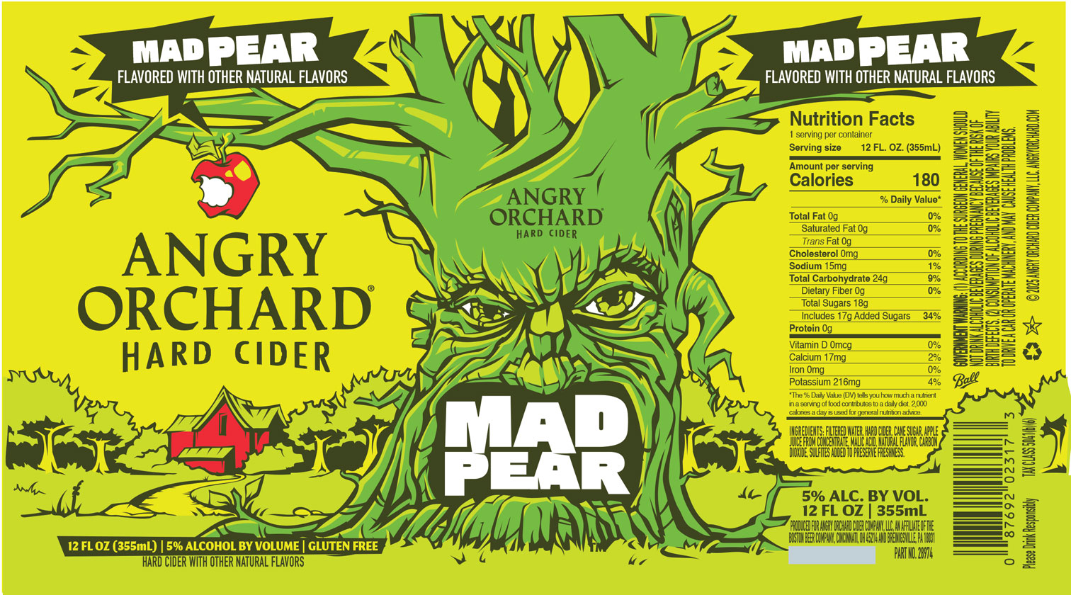 TABC label artwork for Angry Orchard Mad Pear