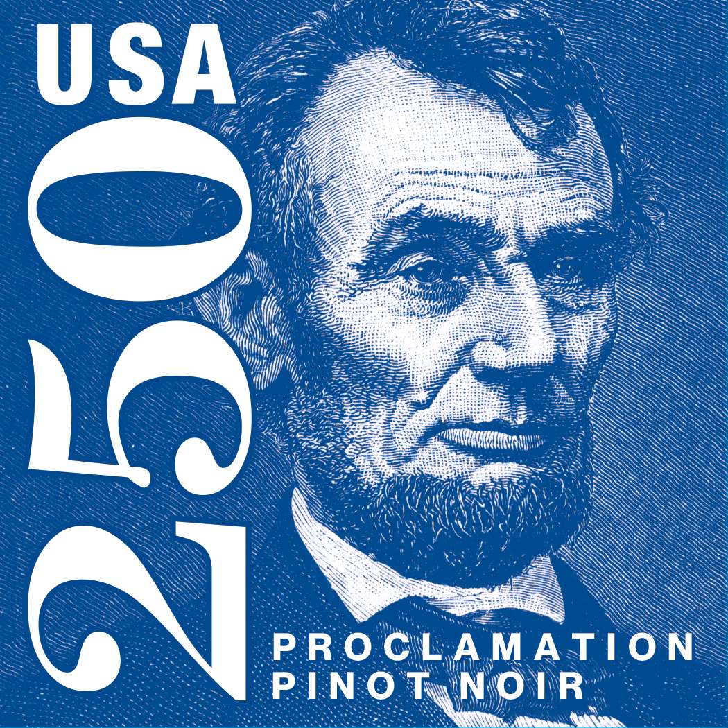 TABC label artwork for USA 250 Pinot Noir, Proclamation, California