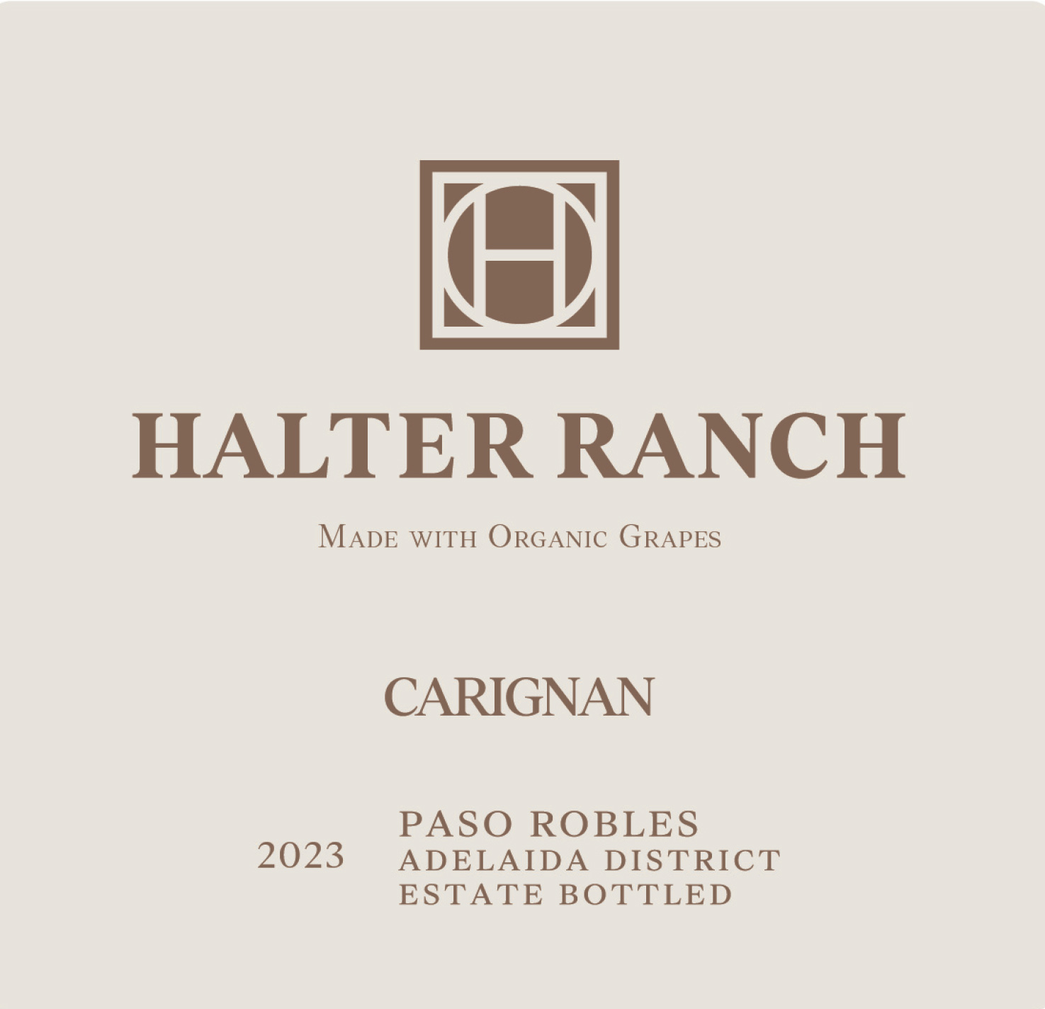 TABC label artwork for Halter Ranch Carignan
