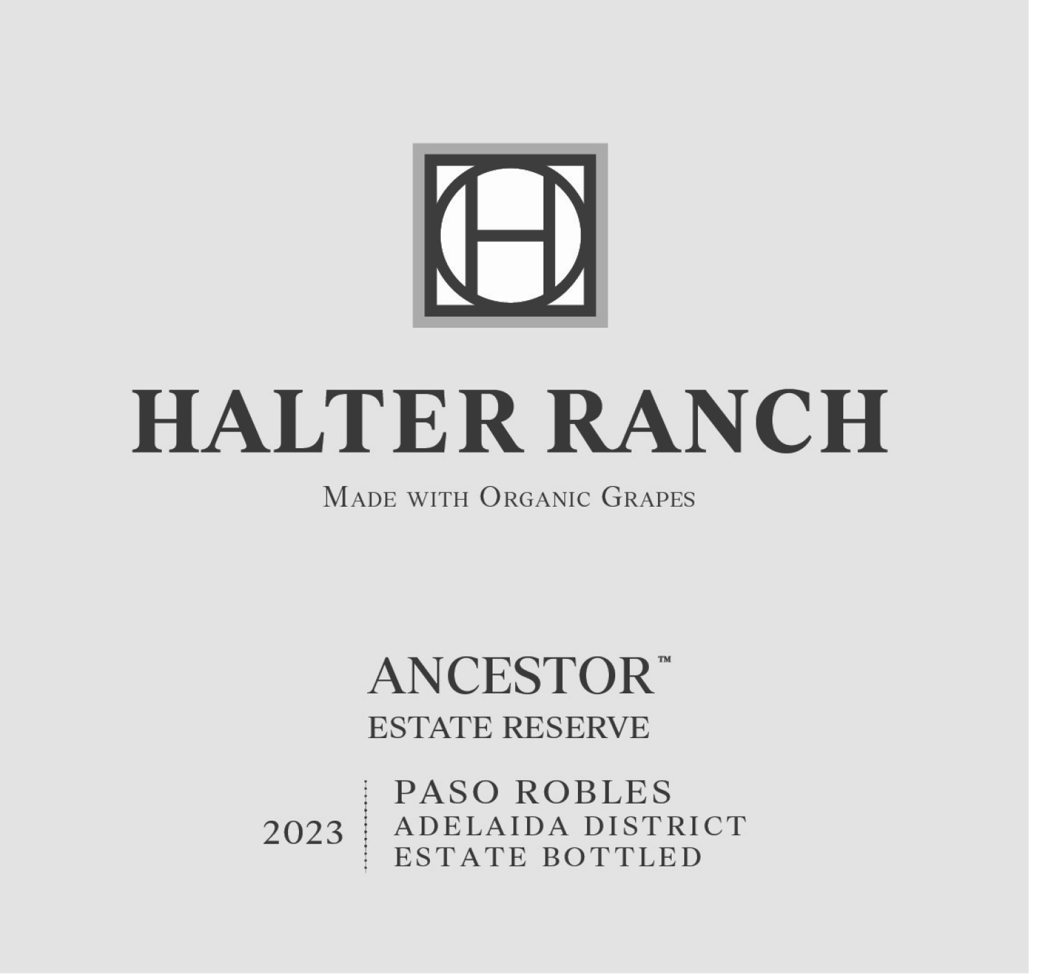 TABC label artwork for Halter Ranch Ancestor (750ml)