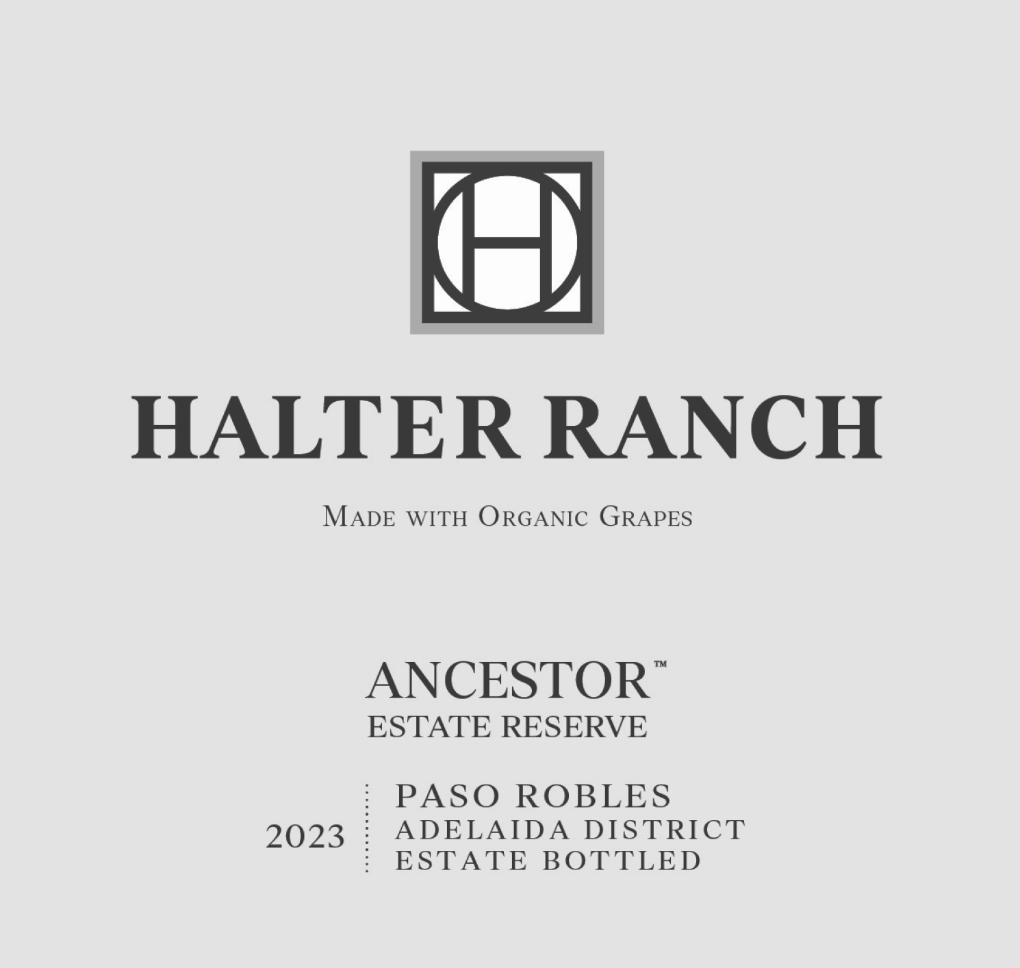 TABC label artwork for Halter Ranch Ancestor (1.5L)