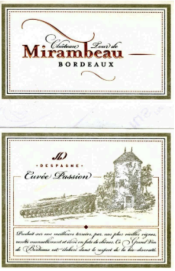 TABC label artwork for Chateau Tour de Mirambeau Grand Vin Bordeaux Rogue