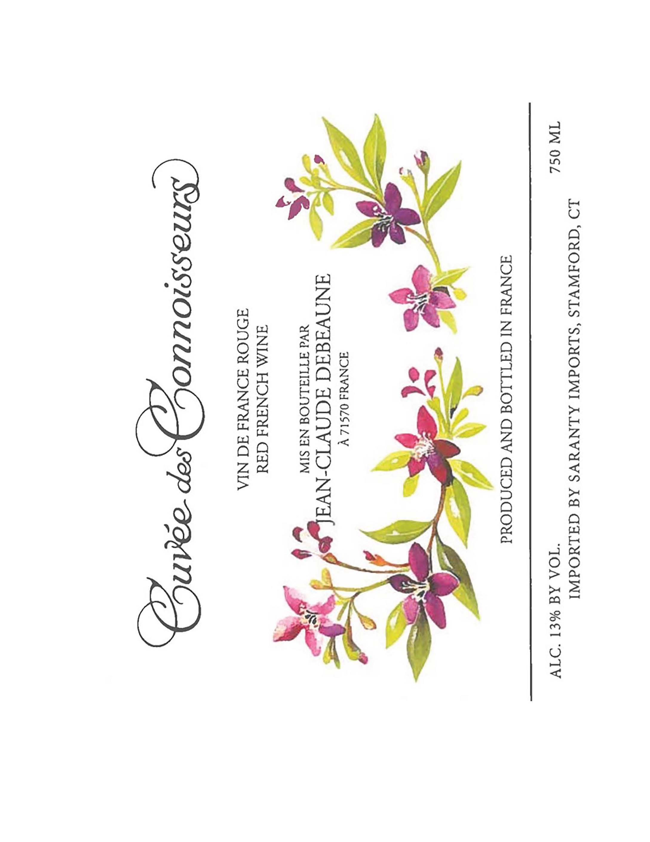 TABC label artwork for JEAN-CLAUDE DEBEAUNE Connoisseur Red
