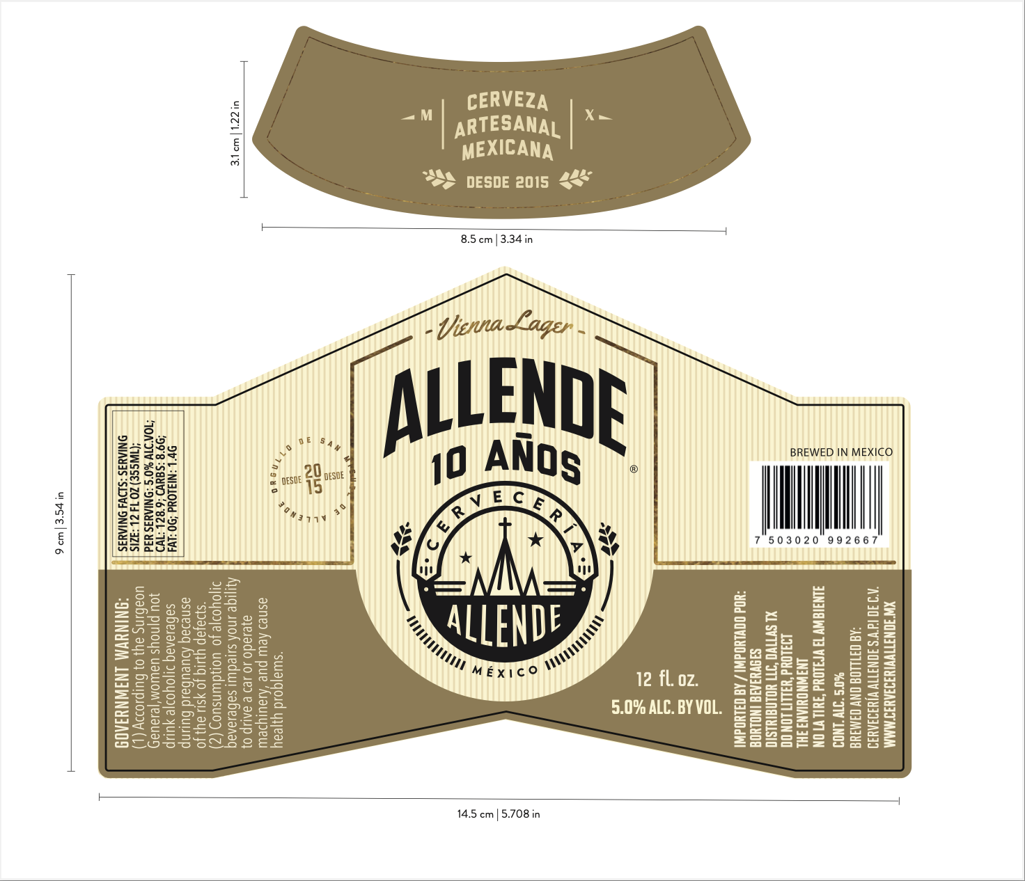TABC label artwork for Vienna Lager