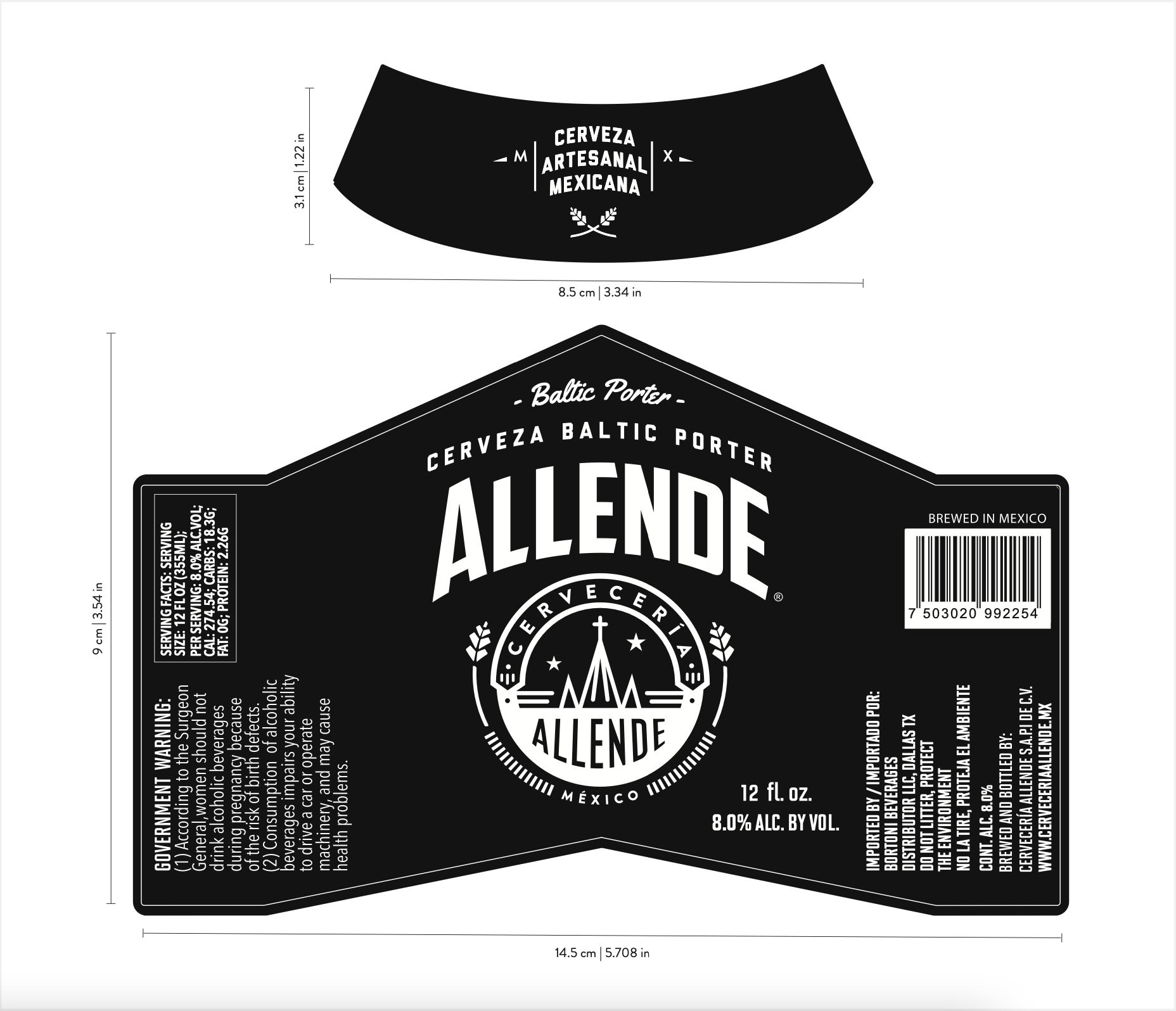 TABC label artwork for Baltic Porter