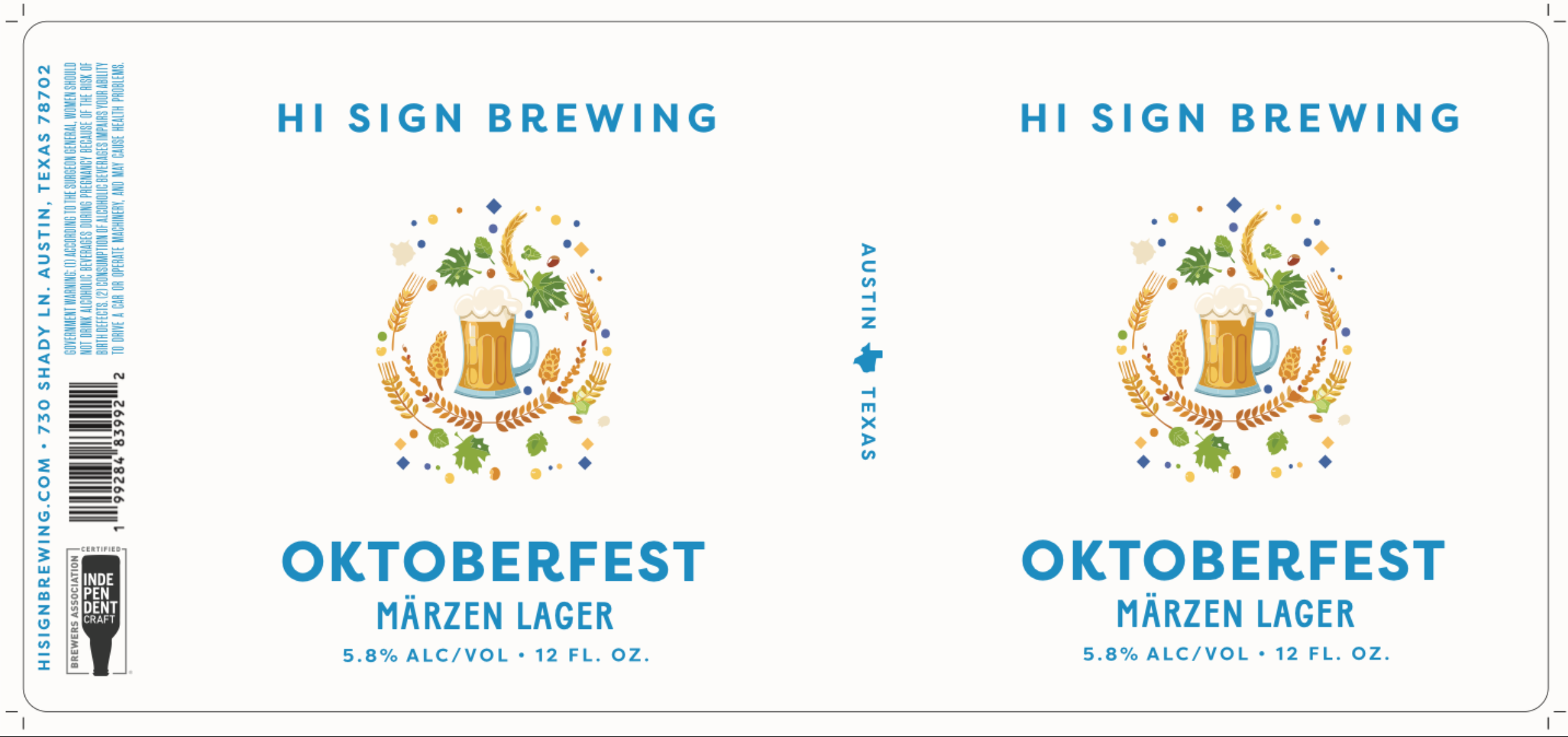 TABC label artwork for Oktoberfest Marzen Lager
