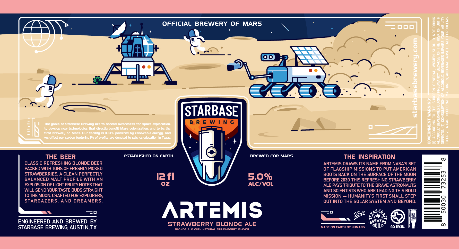 TABC label artwork for Artemis