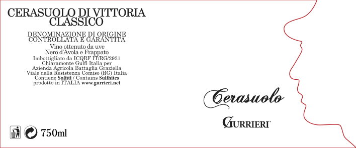 TABC label artwork for GURRIERI CERASUOLO DI VITTORIA DOC