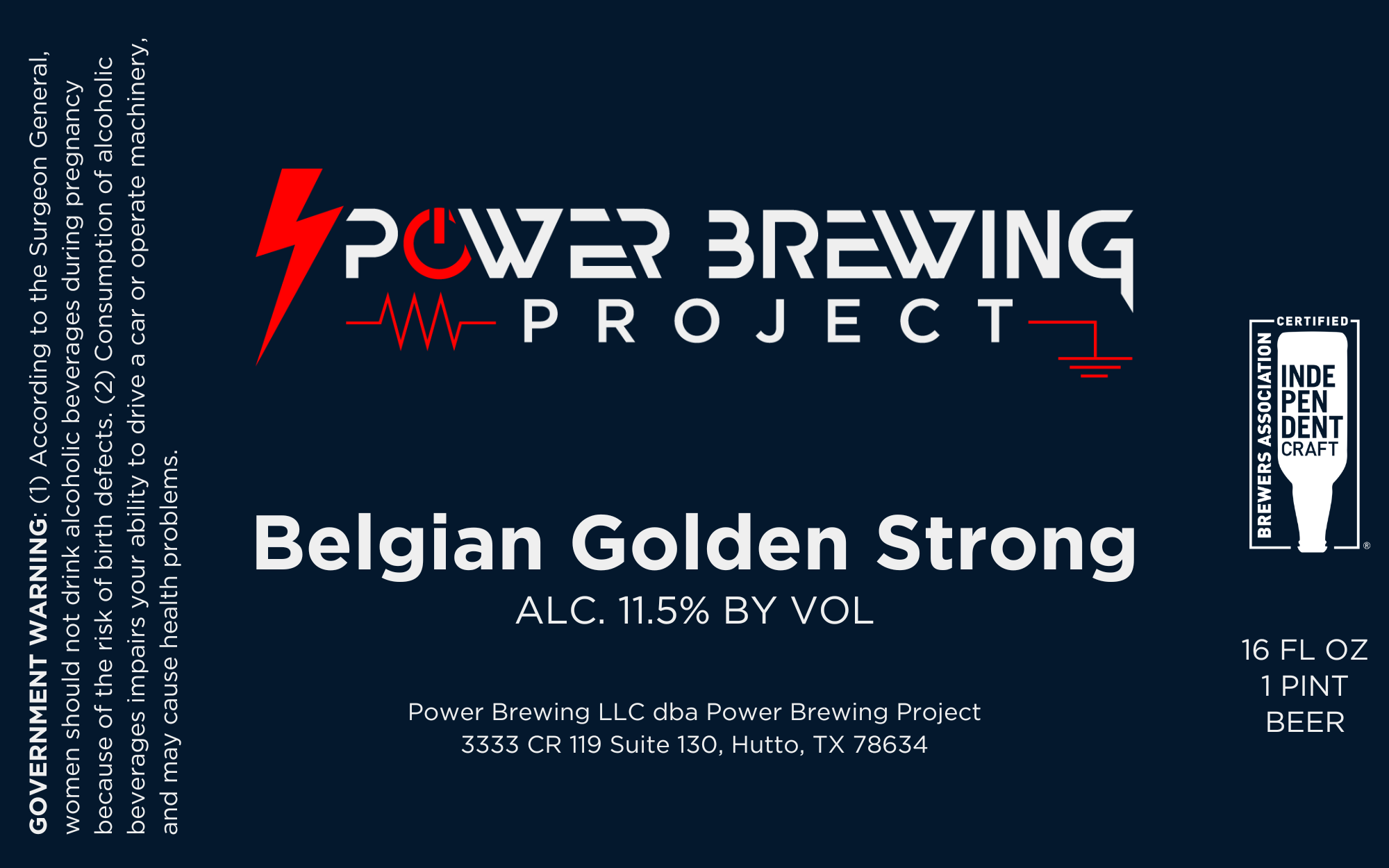 TABC label artwork for Belgian Golden Strong