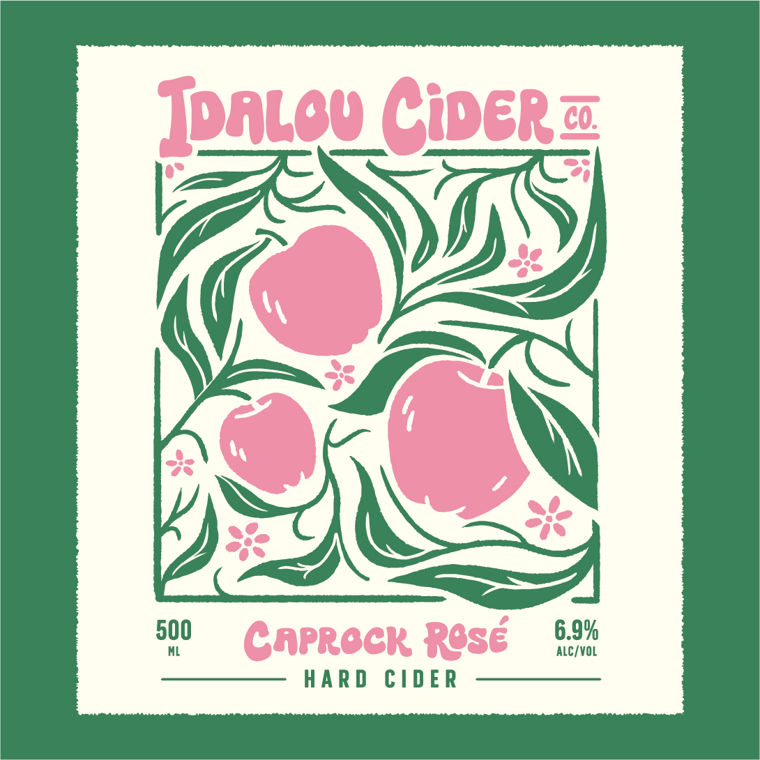 TABC label artwork for IDALOU CIDER CAPROCK ROSE