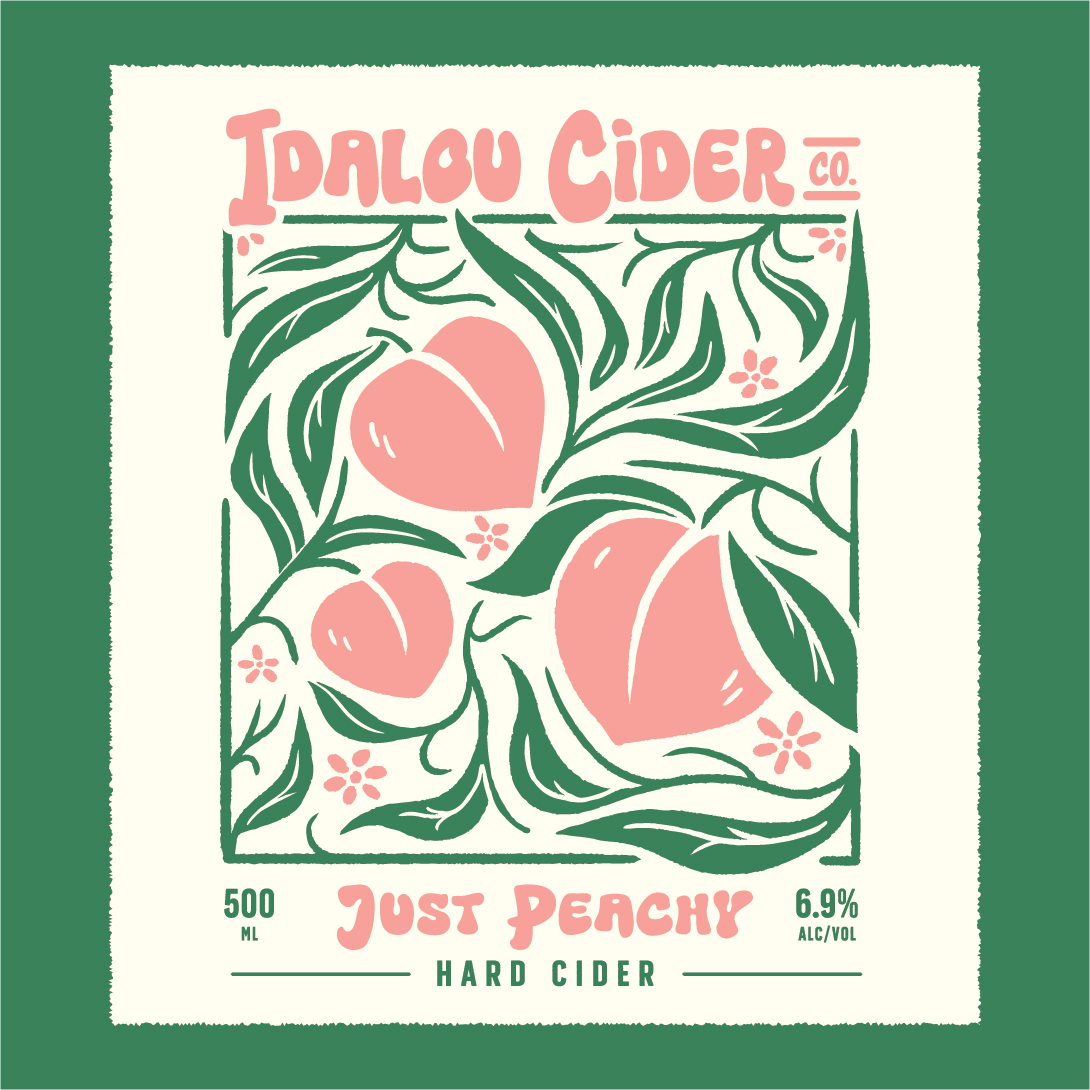 TABC label artwork for IDALOU CIDER JUST PEACHY