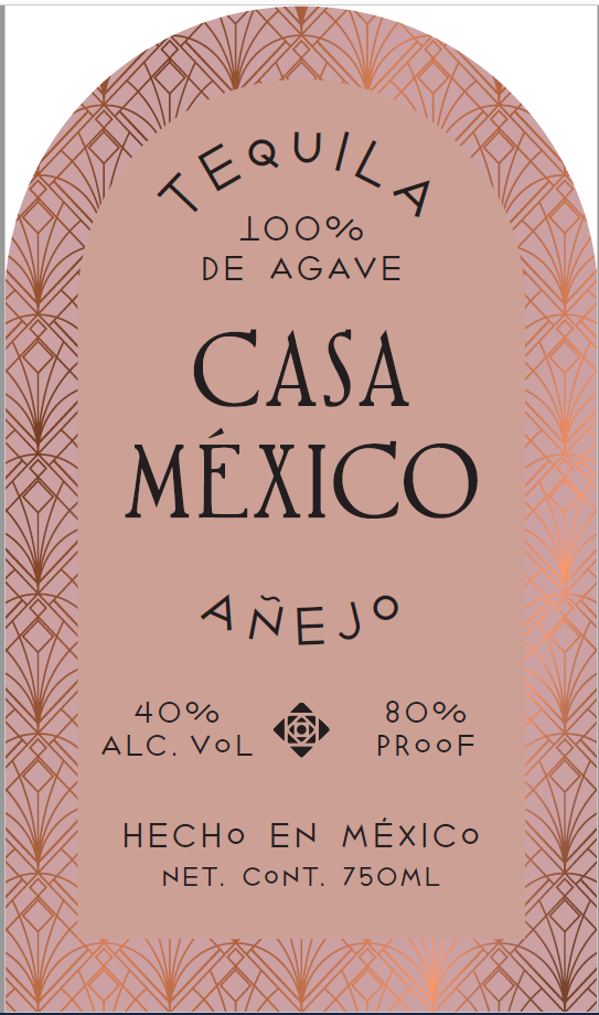 TABC label artwork for Casa Mexico Anejo