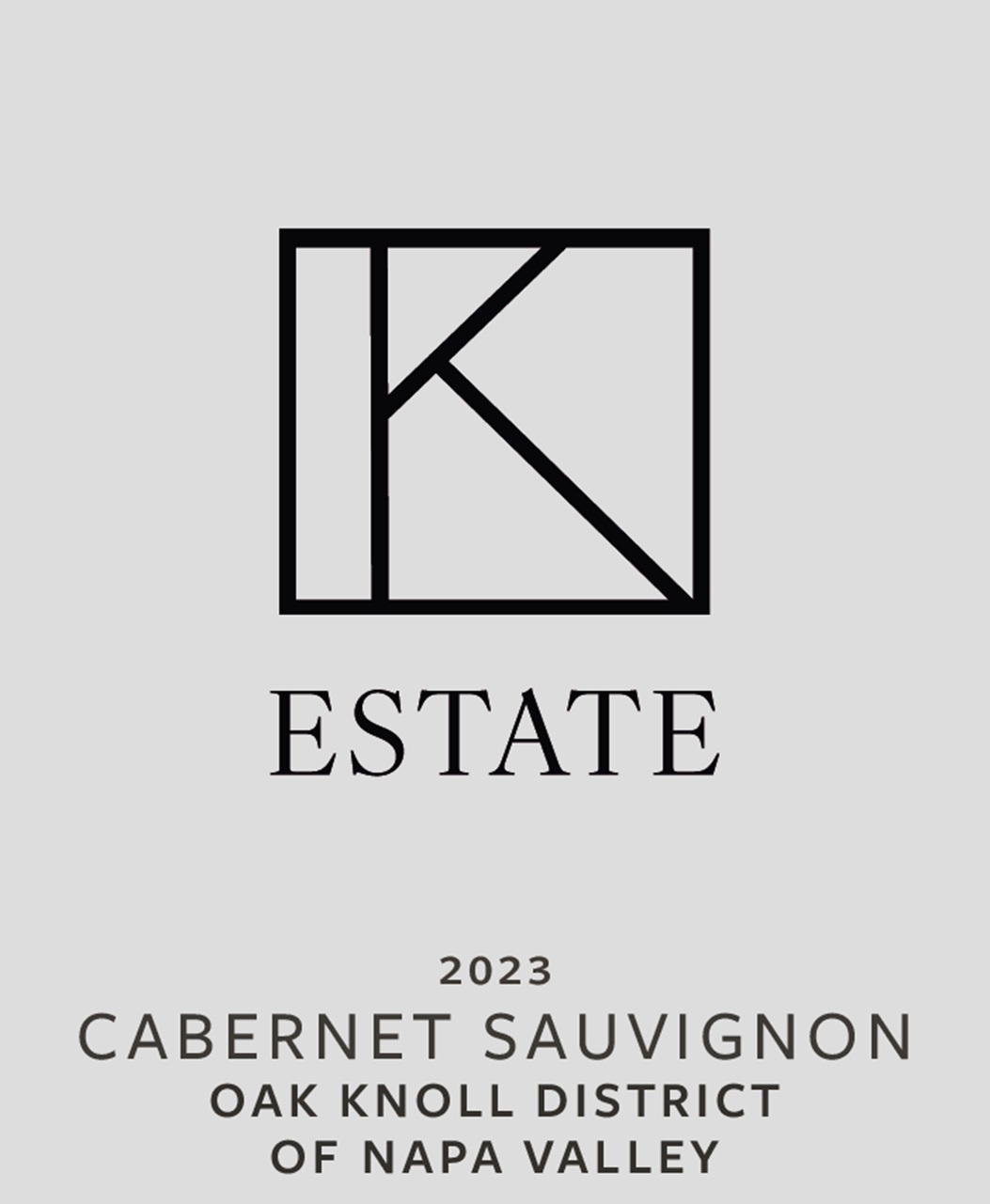 TABC label artwork for 2023 Cabernet Sauvignon Oak Knoll District of Napa Valley