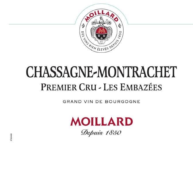 TABC label artwork for MOILLARD LES EMBAZEES CHASSAGNE MONTRACHET 1ER CRU