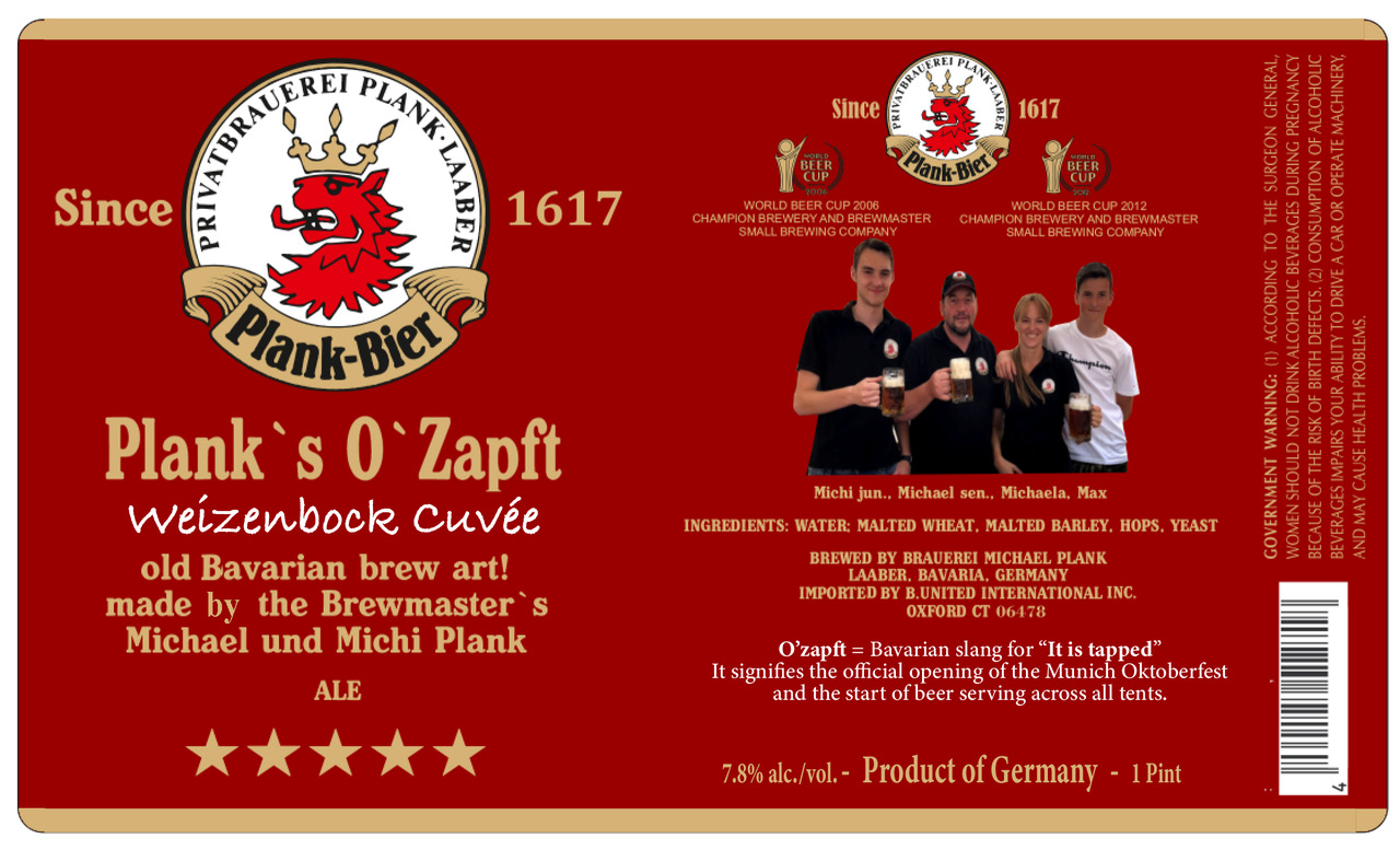 TABC label artwork for Plank's O'Zapft