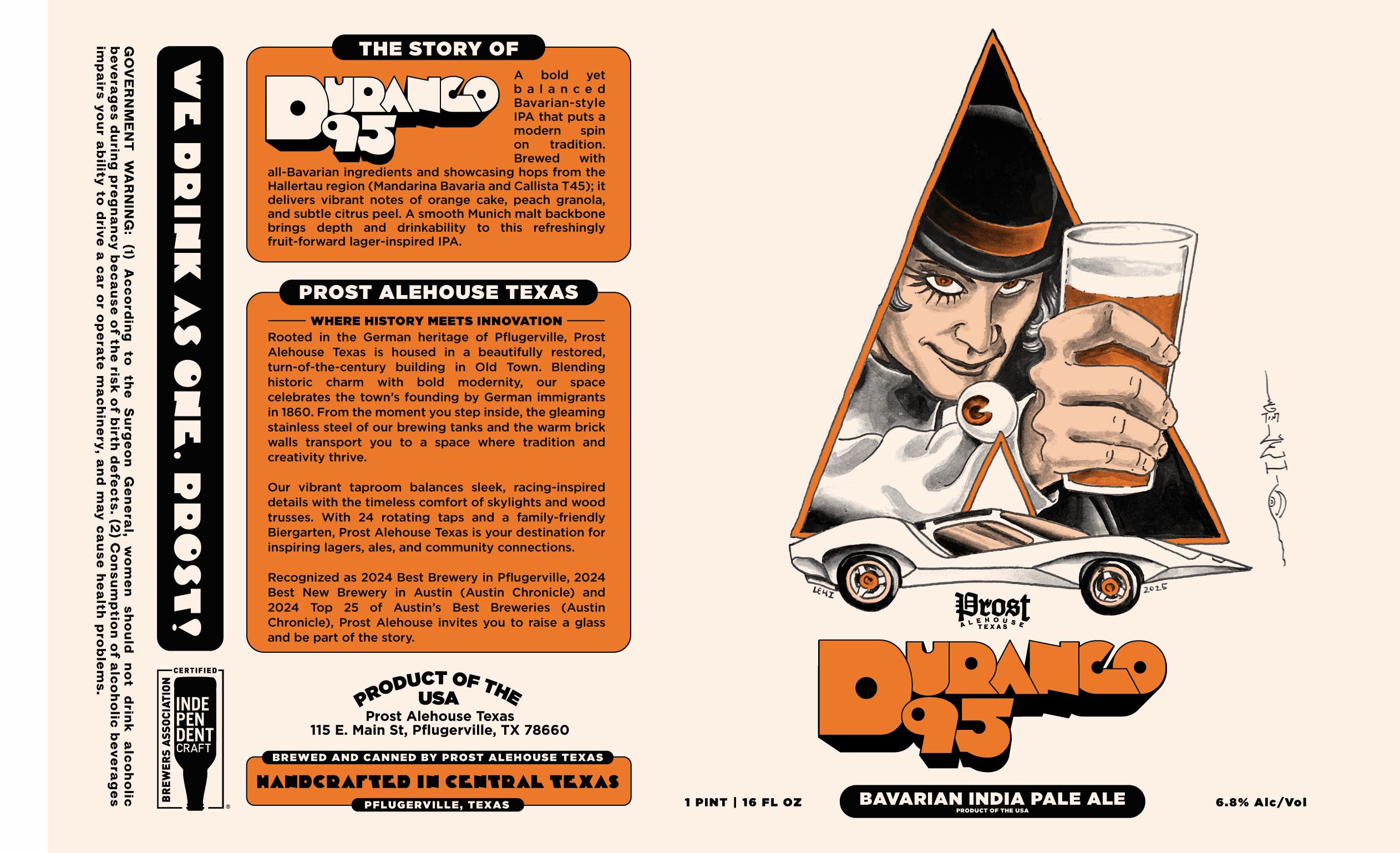 TABC label artwork for DURANGO 95 BAVARIAN INDIA PALE ALE