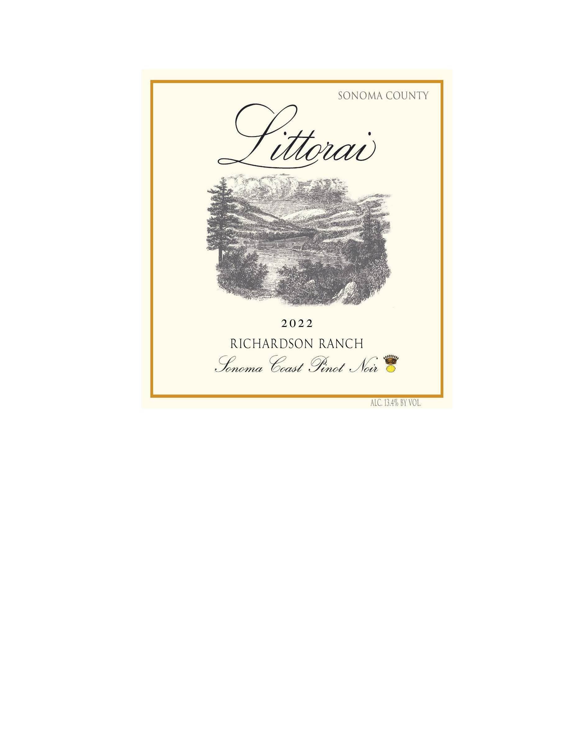 TABC label artwork for Littorai Richardson Ranch Pinot Noir