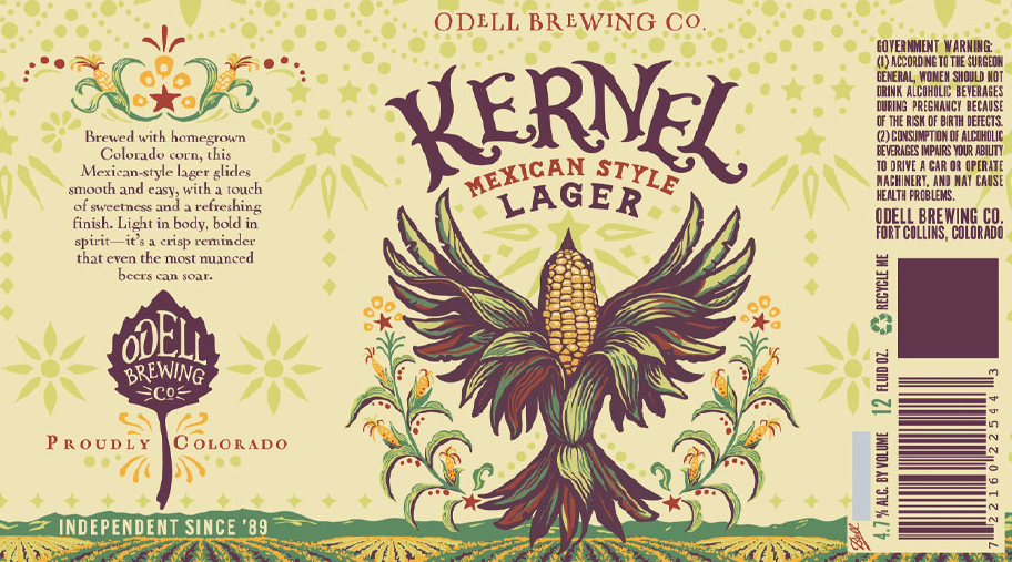 TABC label artwork for Kernel Mexican Style Lager
