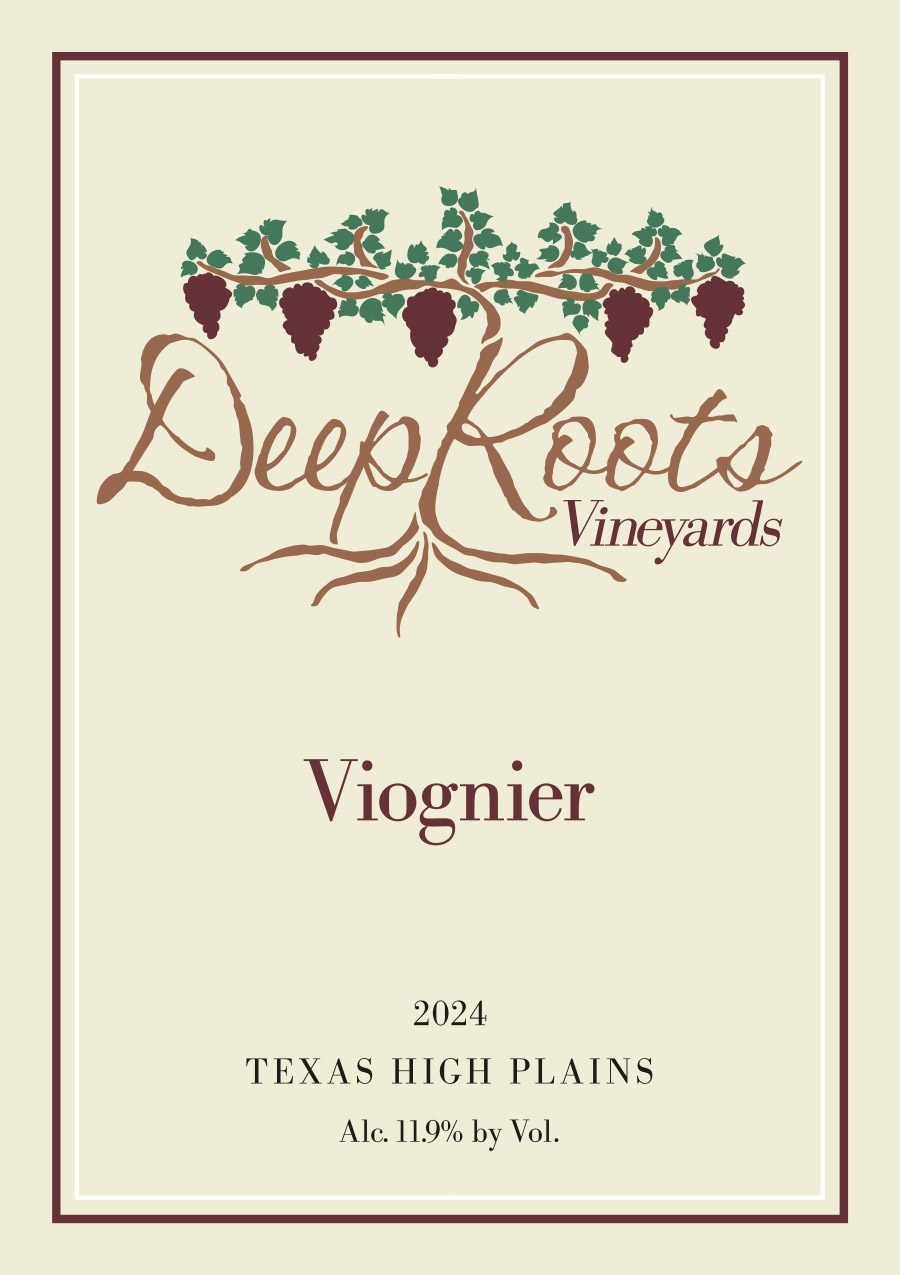 TABC label artwork for DeepRoots Viognier, THP