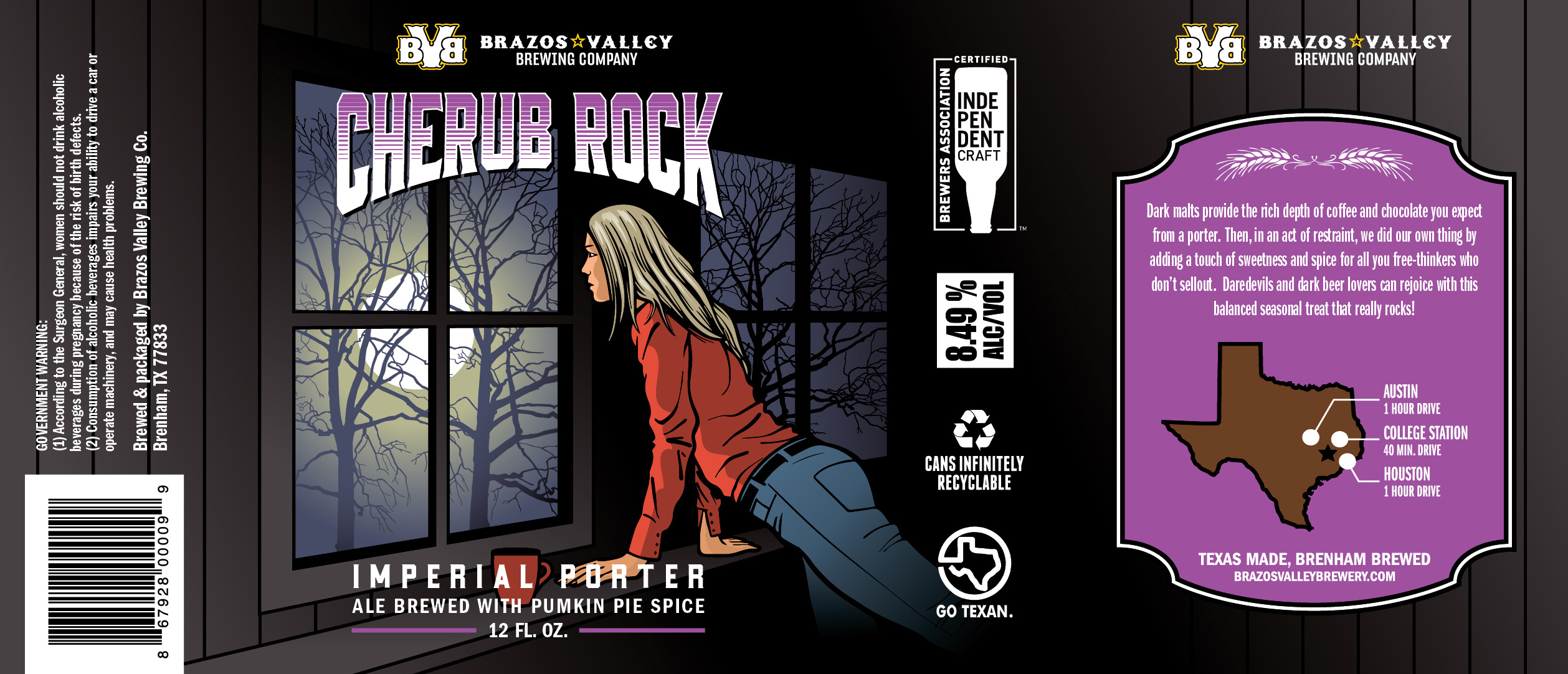 TABC label artwork for Cherub Rock