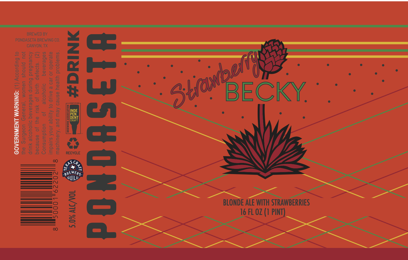 TABC label artwork for Strawberry  Becky