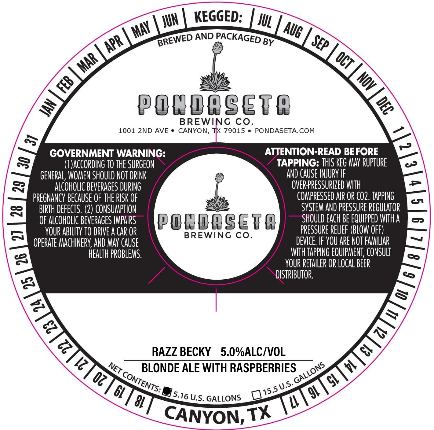 TABC label artwork for Razz Becky