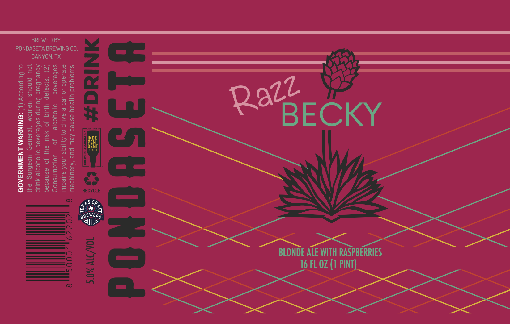 TABC label artwork for Razz Becky