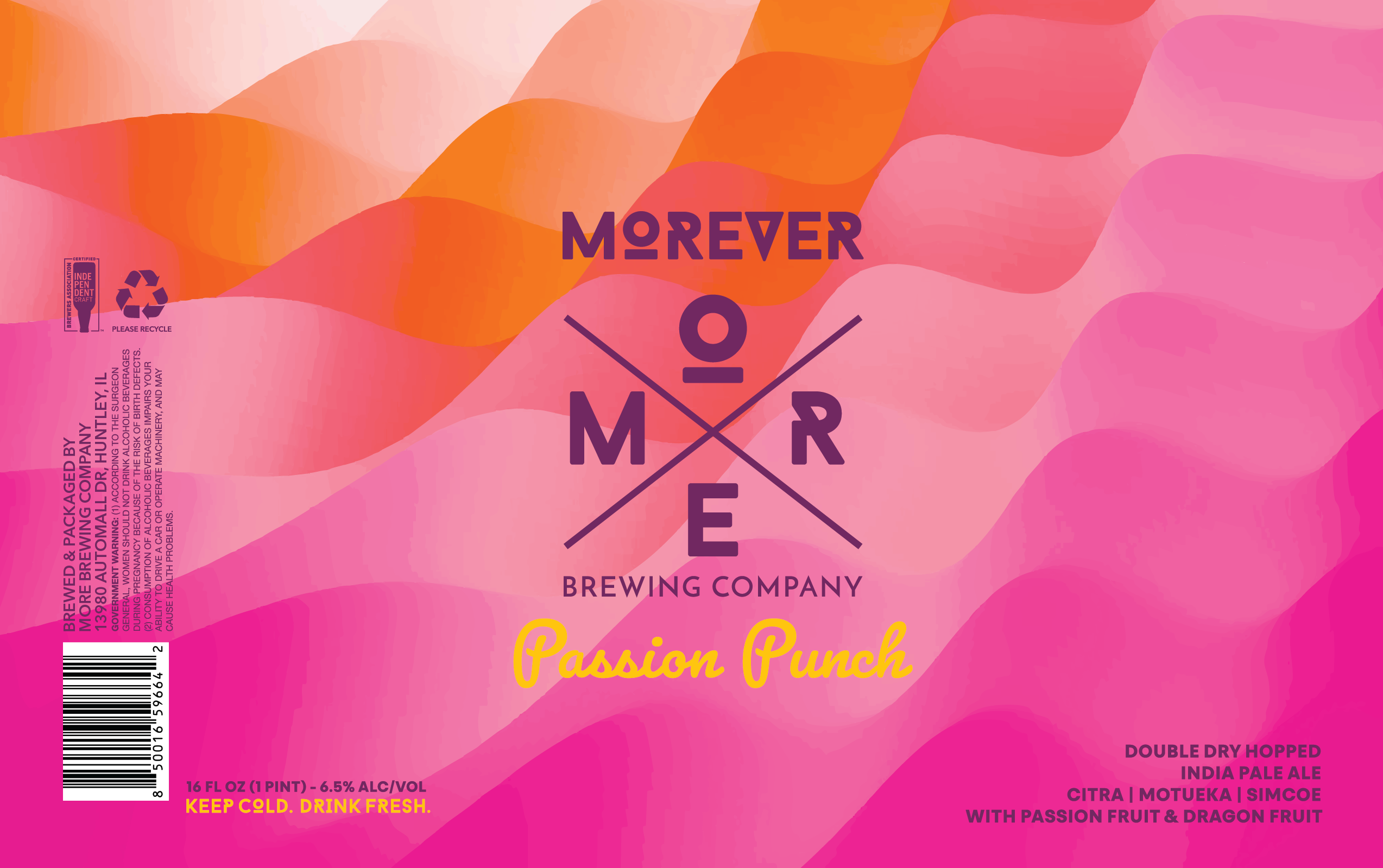 TABC label artwork for Morever: Passion Punch