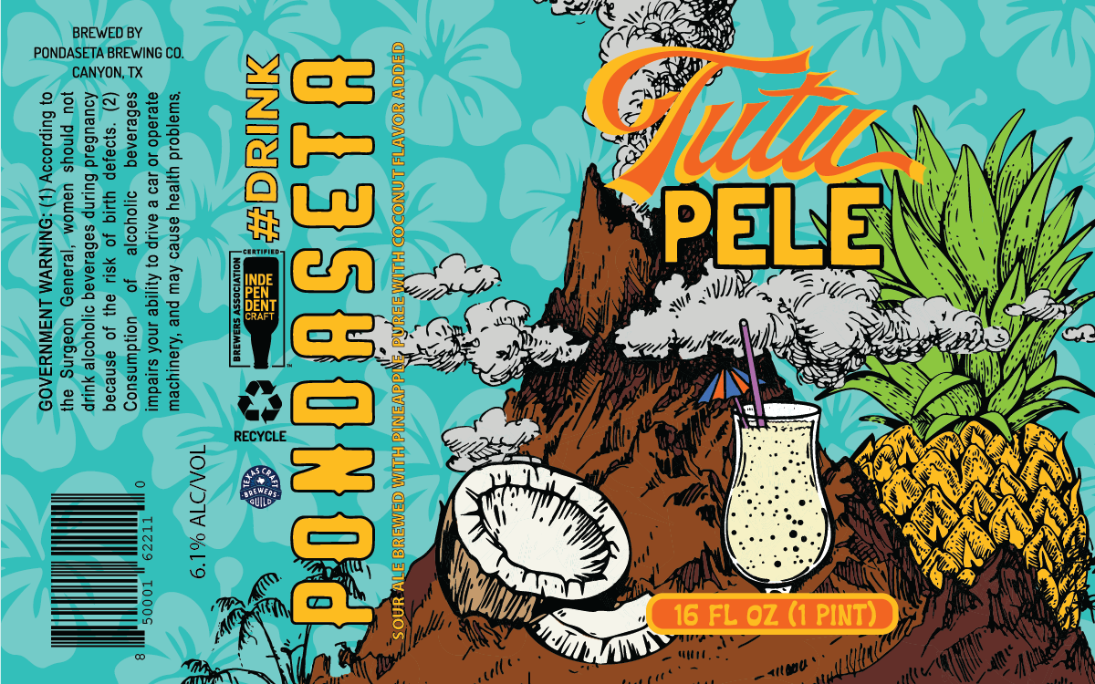 TABC label artwork for Tutu Pele
