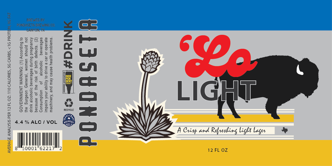 TABC label artwork for 'Lo Light