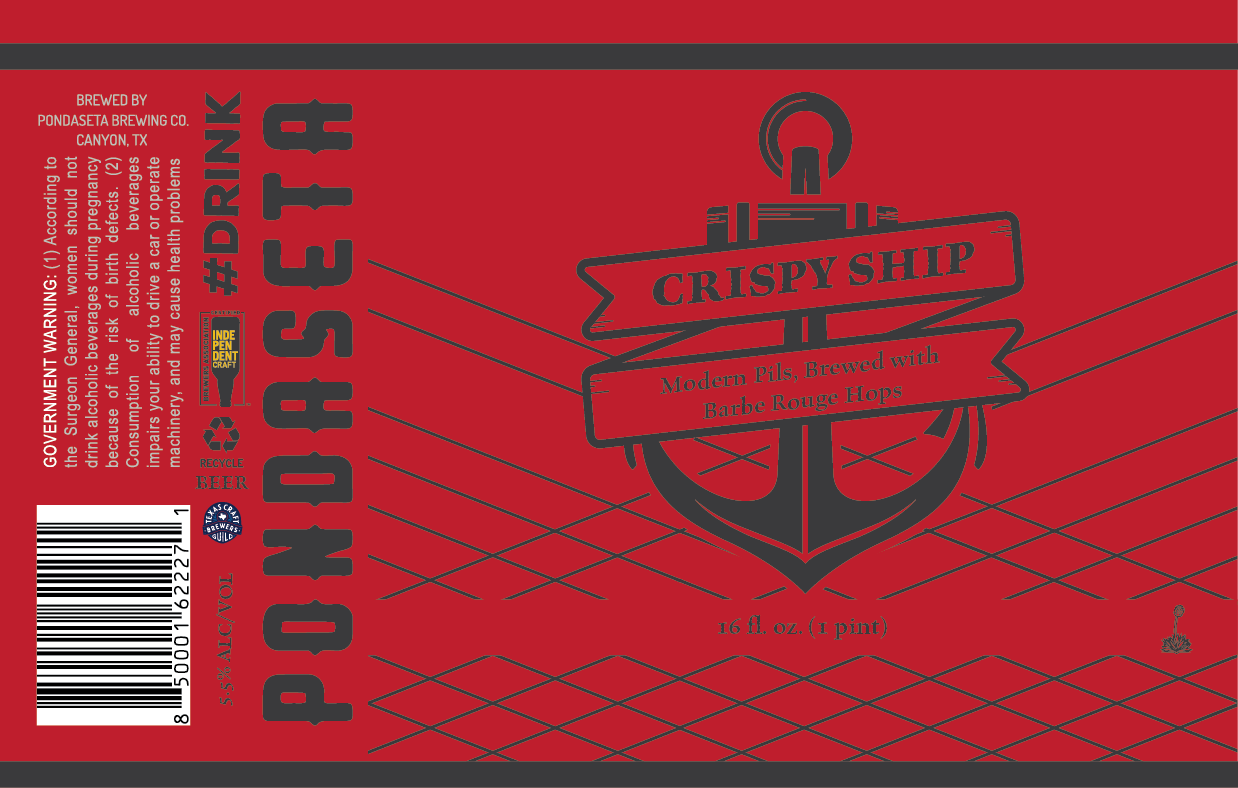 TABC label artwork for Crispy Ship
