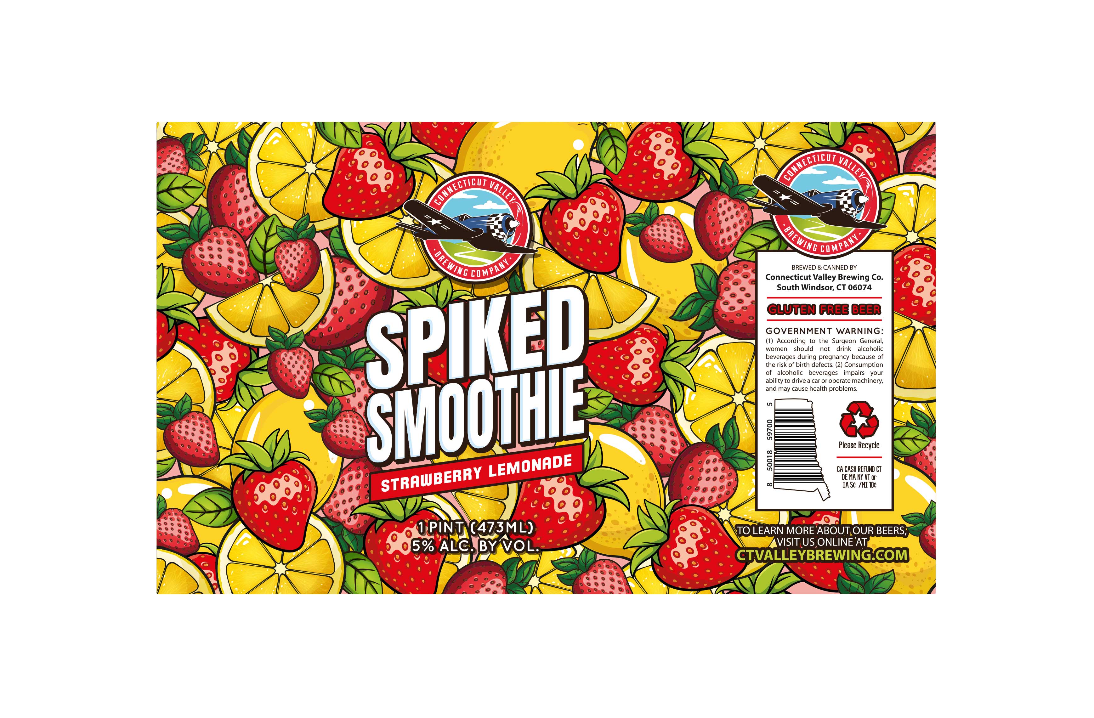 TABC label artwork for Spiked Smoothie Strawberry Lemonade