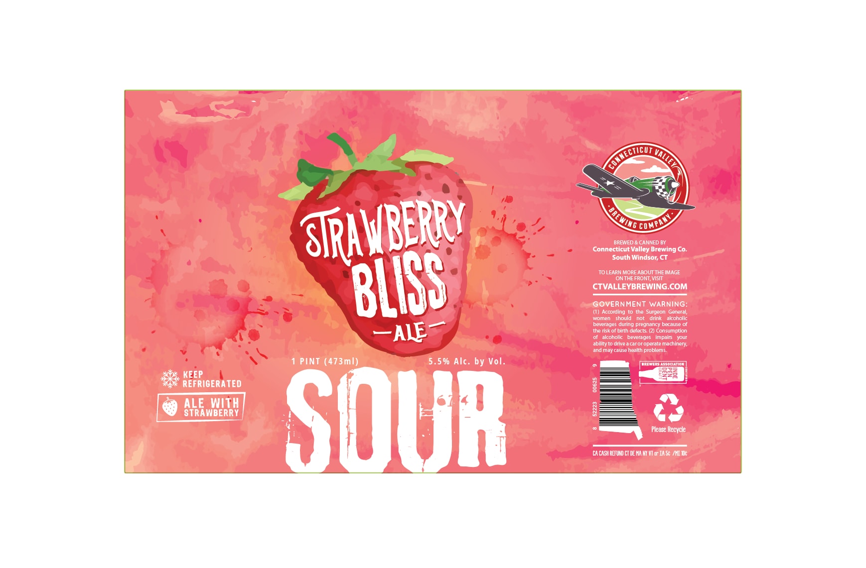 TABC label artwork for Strawberry Bliss