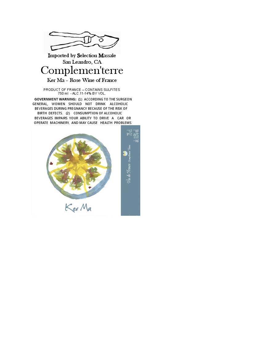 TABC label artwork for Complementerre KerMa