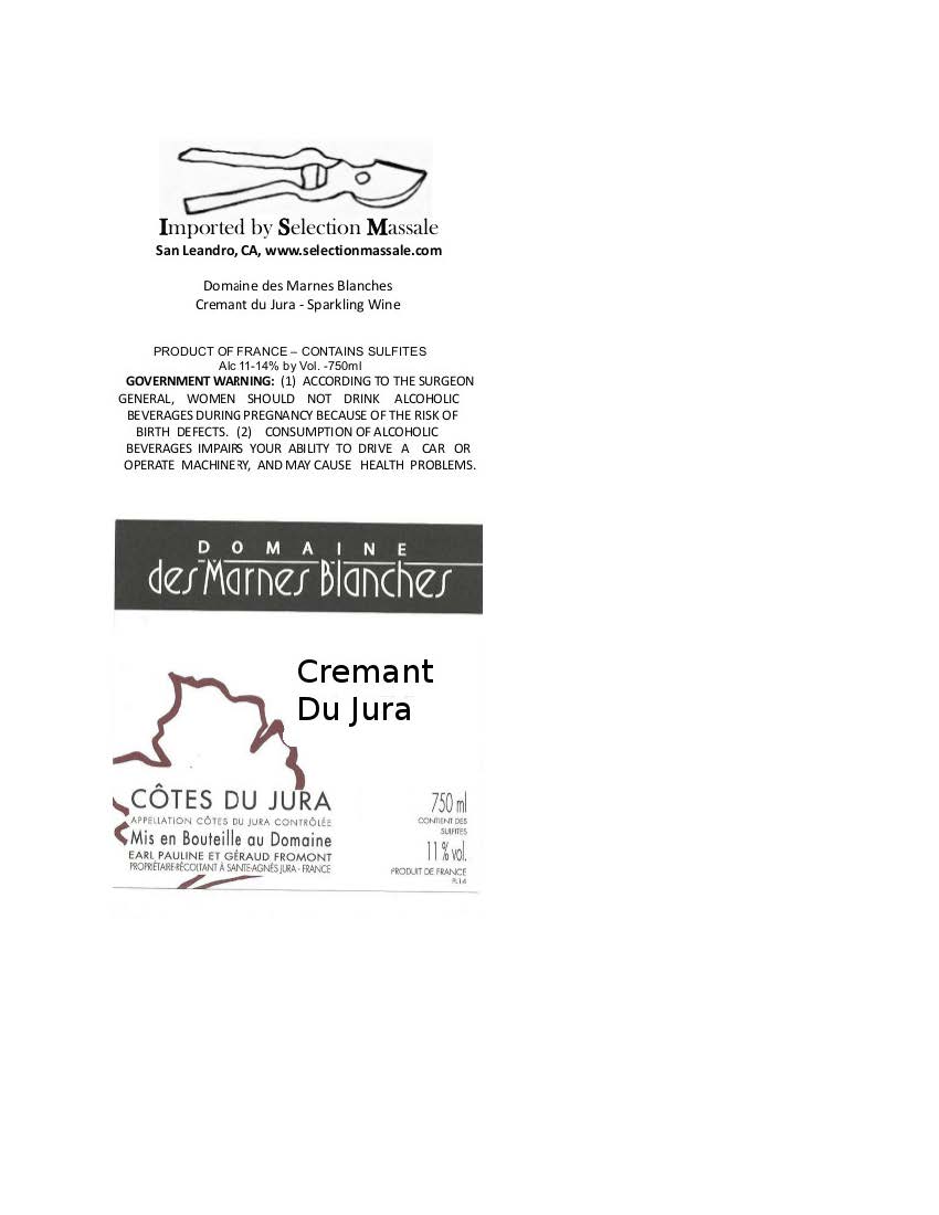 TABC label artwork for Marnes Blanches Cremant