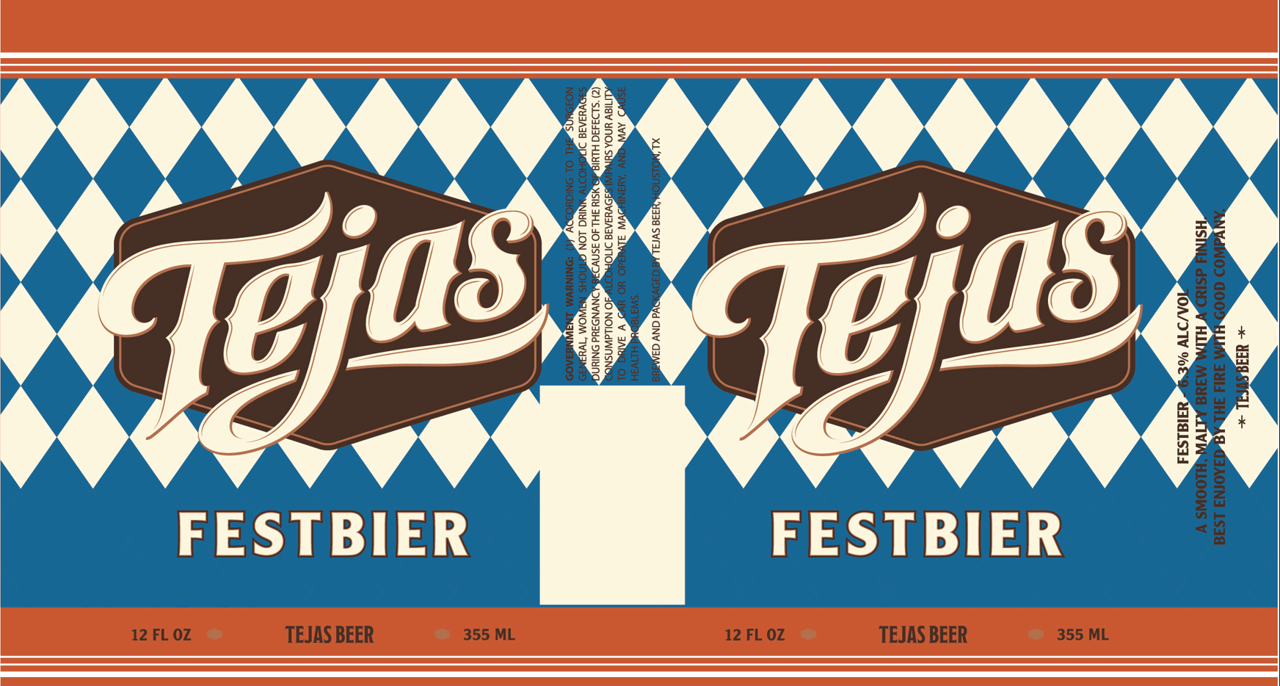 TABC label artwork for Tejas Festbier